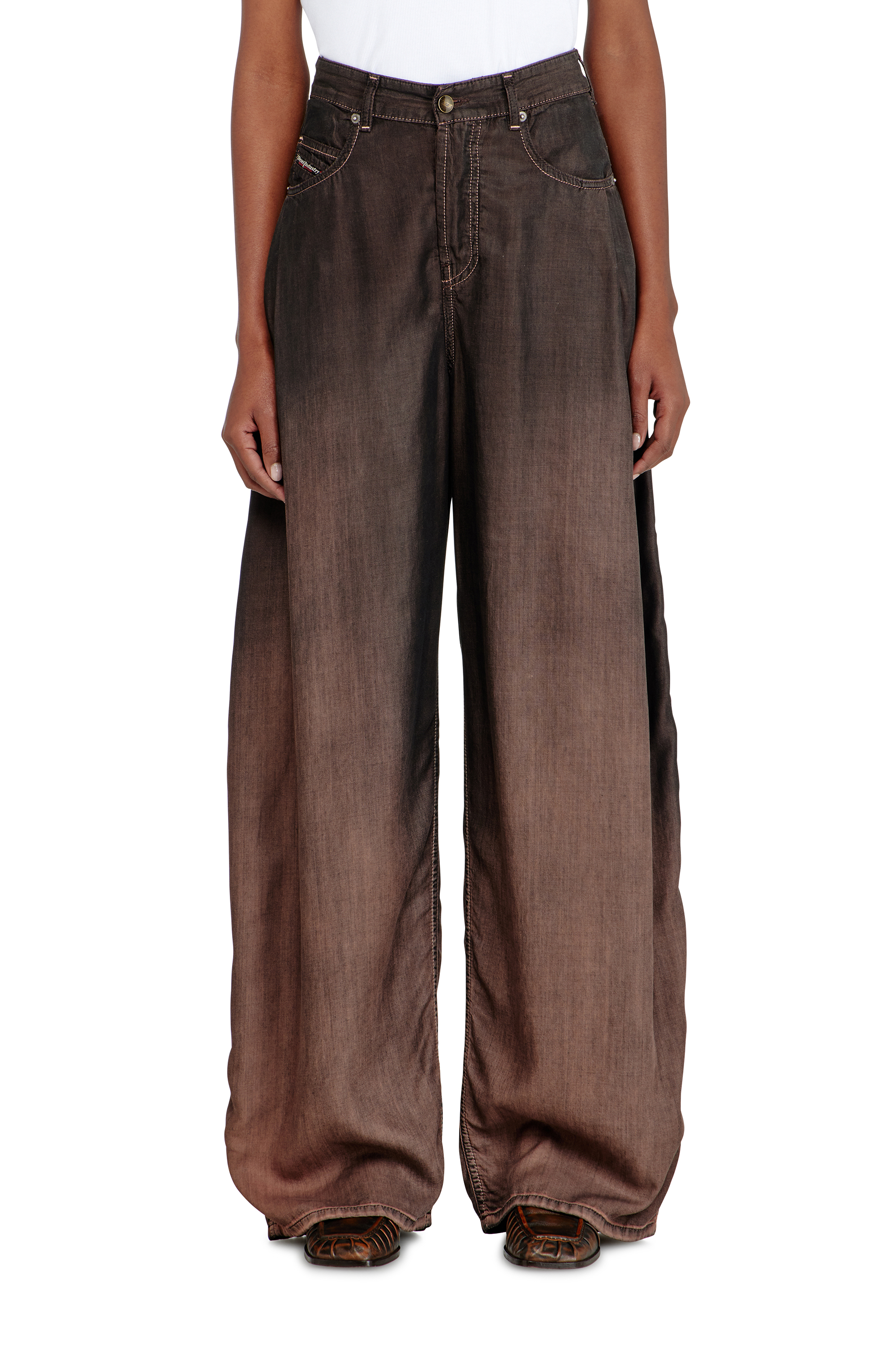 Diesel - Relaxed Jeans 1987 D-Khelz 068YF Mujer, Marr&oacute;n - 4