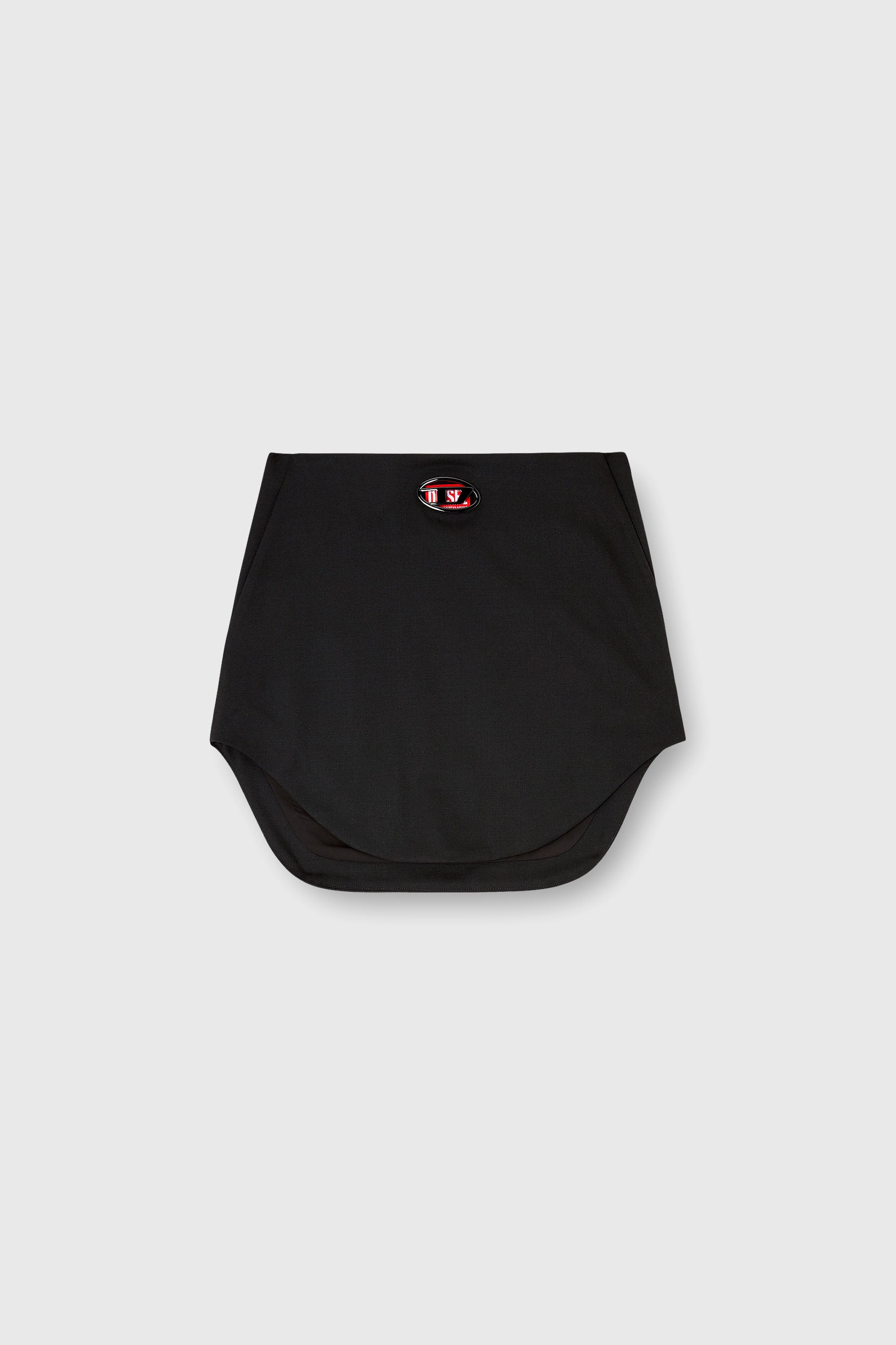 Diesel - O-LIVERY, Female's Wool-blend miniskirt with Oval D plaque in Black - 2