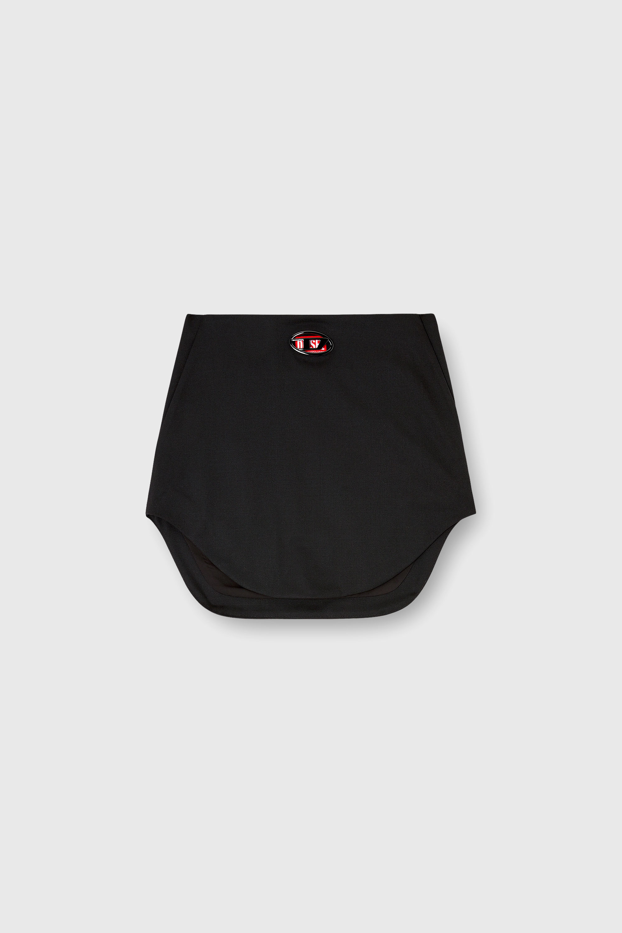 Diesel - O-LIVERY, Female's Wool-blend miniskirt with Oval D plaque in Black - 2
