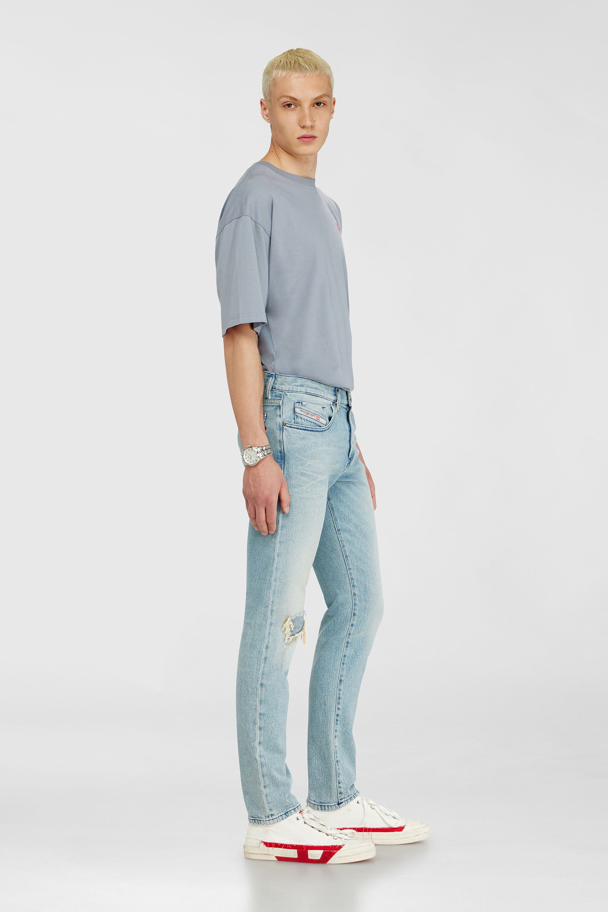 Diesel - Man's Slim Jeans 2019 D-Strukt 09Q10, Light Blue - 2