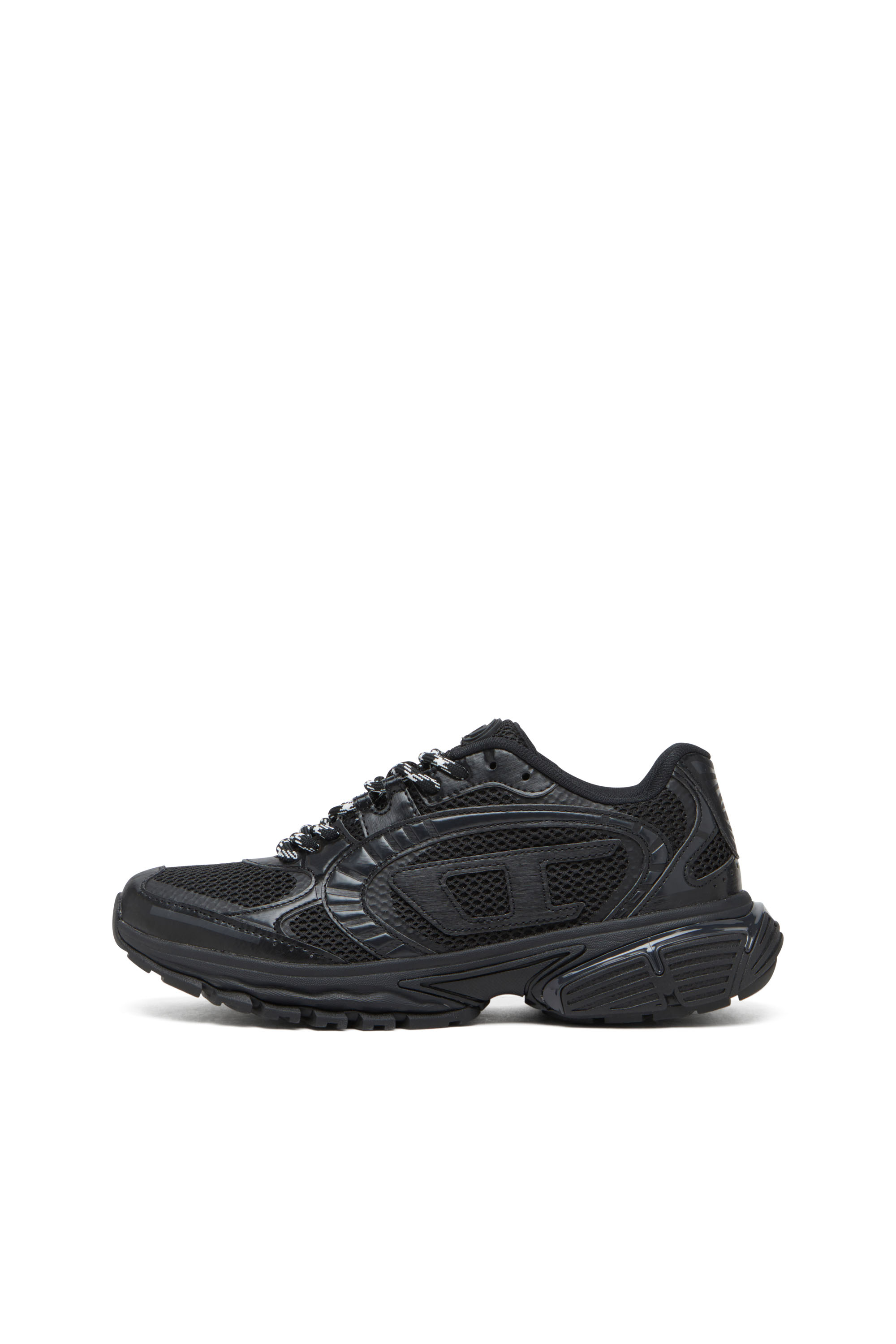 S-PRO-V-DENSE LOW, Noir Diesel - S-PRO-V-DENSE LOW, S-Pro-V-Dense-Sneakers en mesh avec logo Oval D Homme in Noir - 8