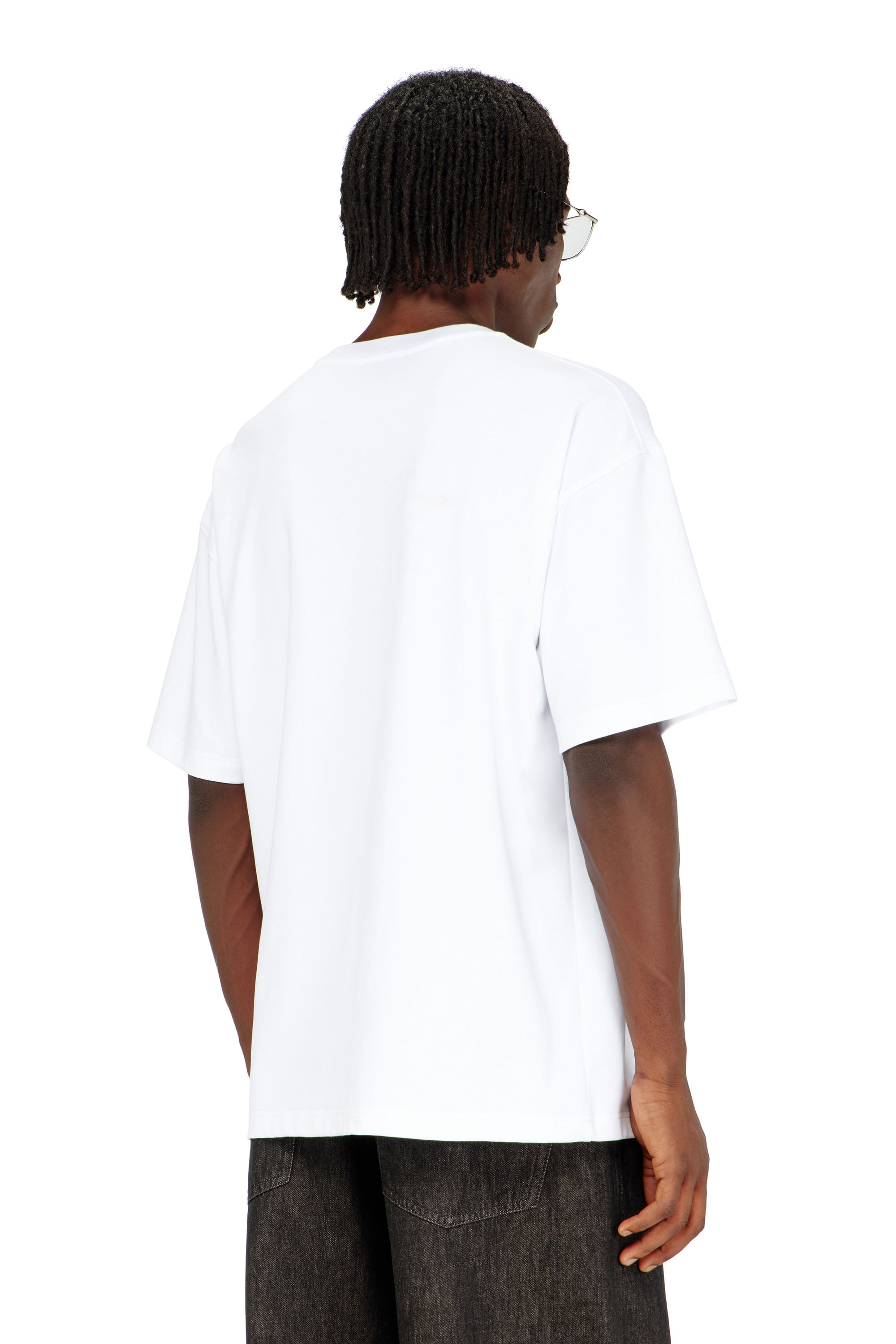 Diesel - T-BOXT-AA16, Man's Cotton-interlock T-shirt with logo embroidery in White - 4