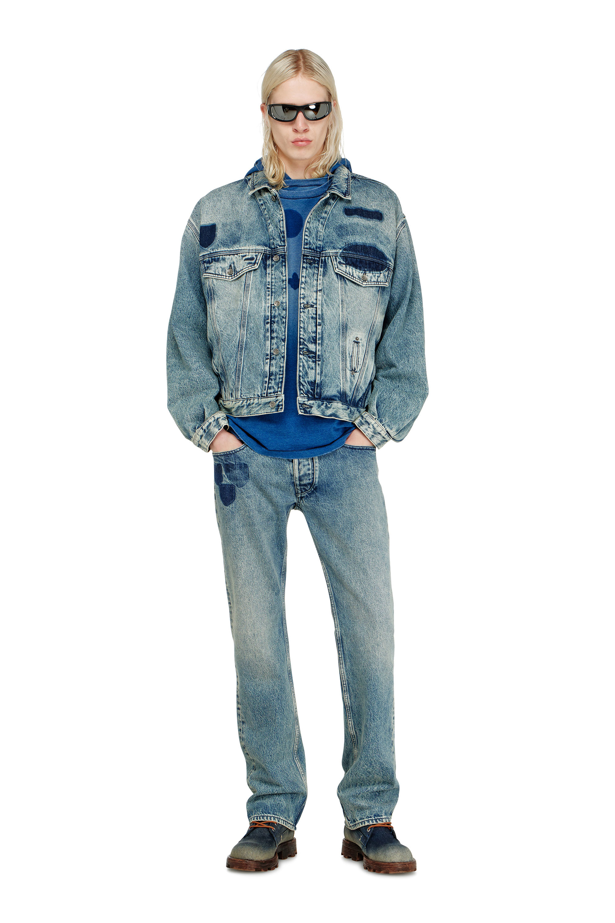 Diesel - T-NOX, Male's T-shirt with shadow-effect patches in null - 2