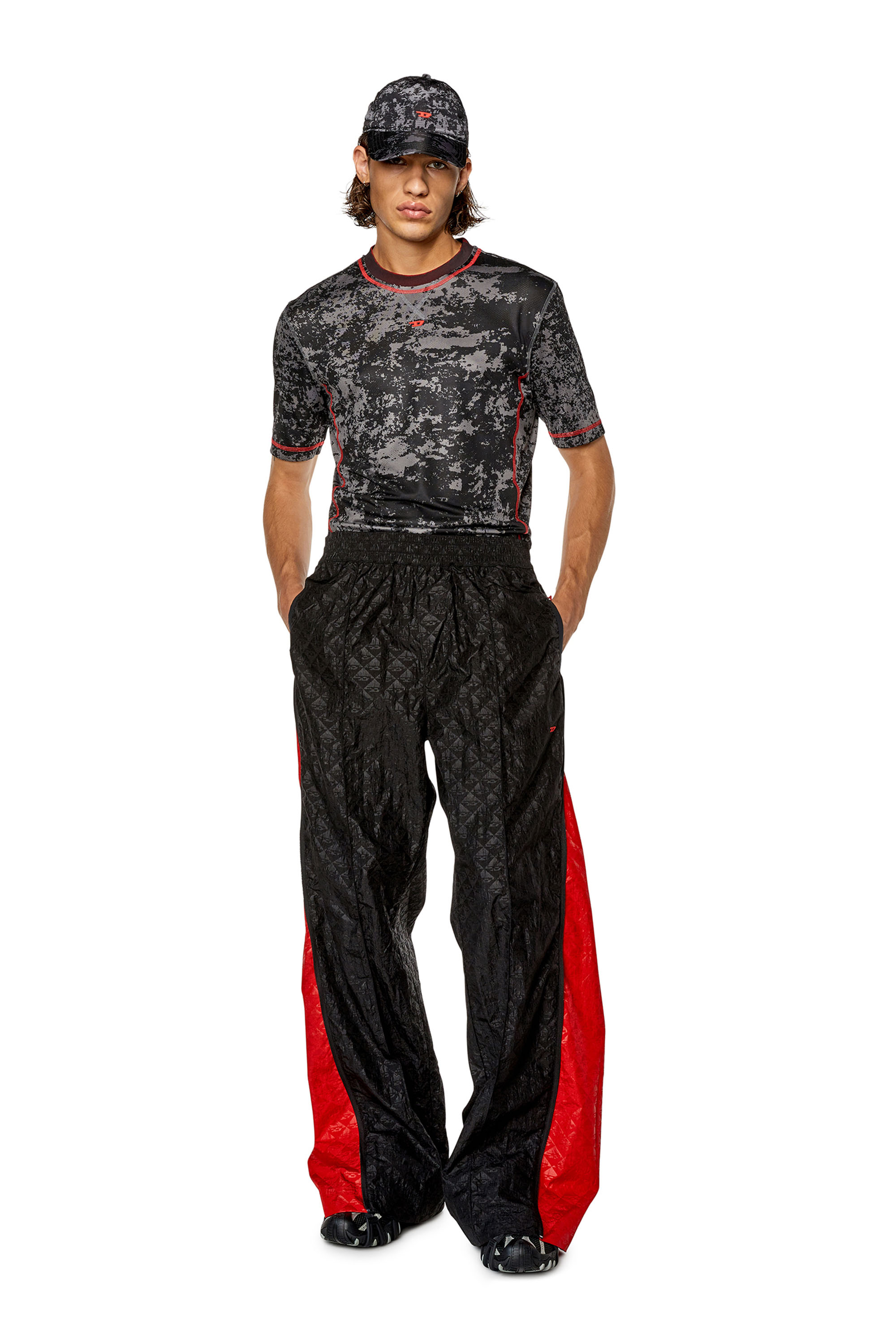 Men's Expandable monogram track pants | Multicolor | Diesel US