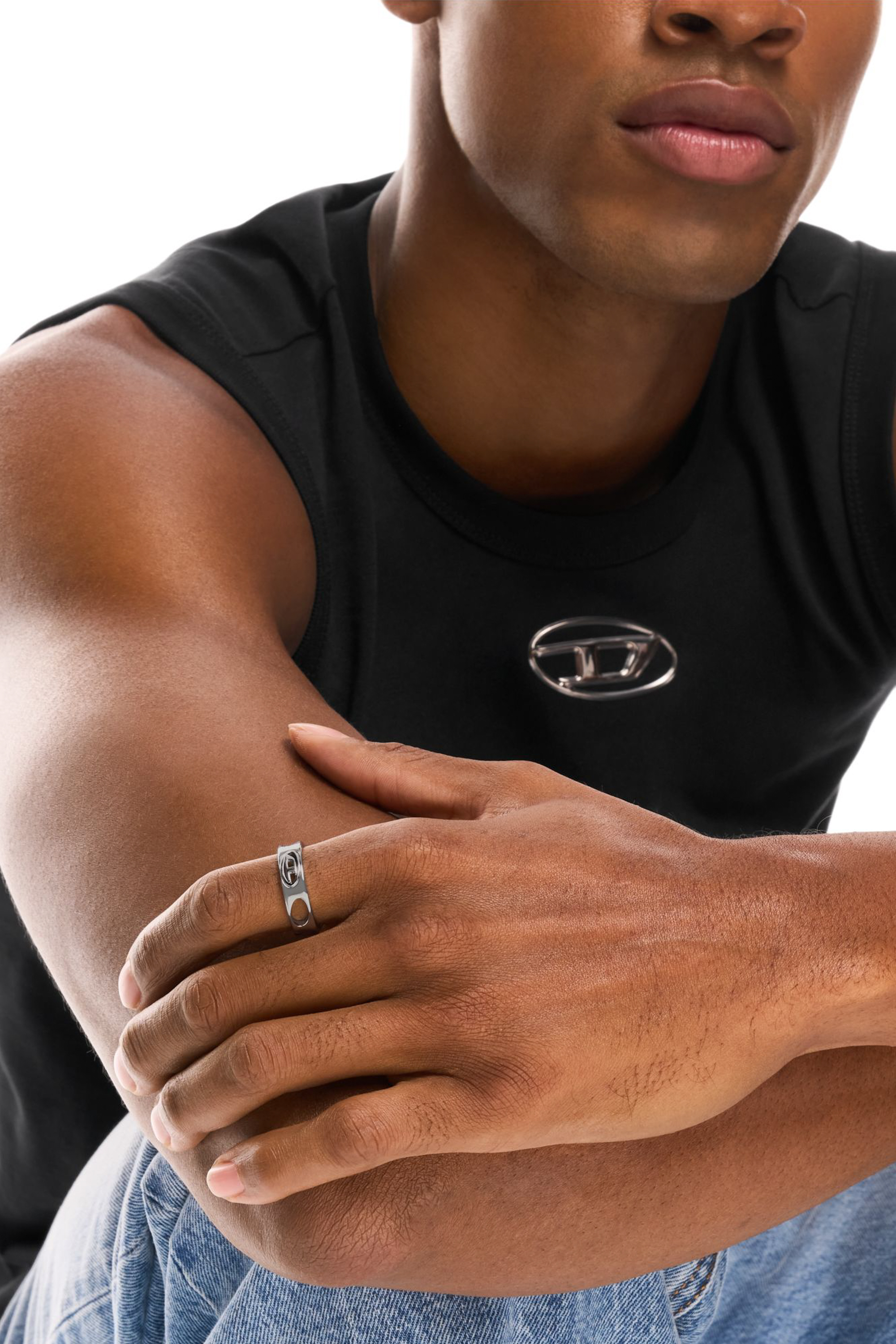 Diesel - DX166540 JEWELLERY, Anillo de banda de acero inoxidable Unisex in Plateado - 3