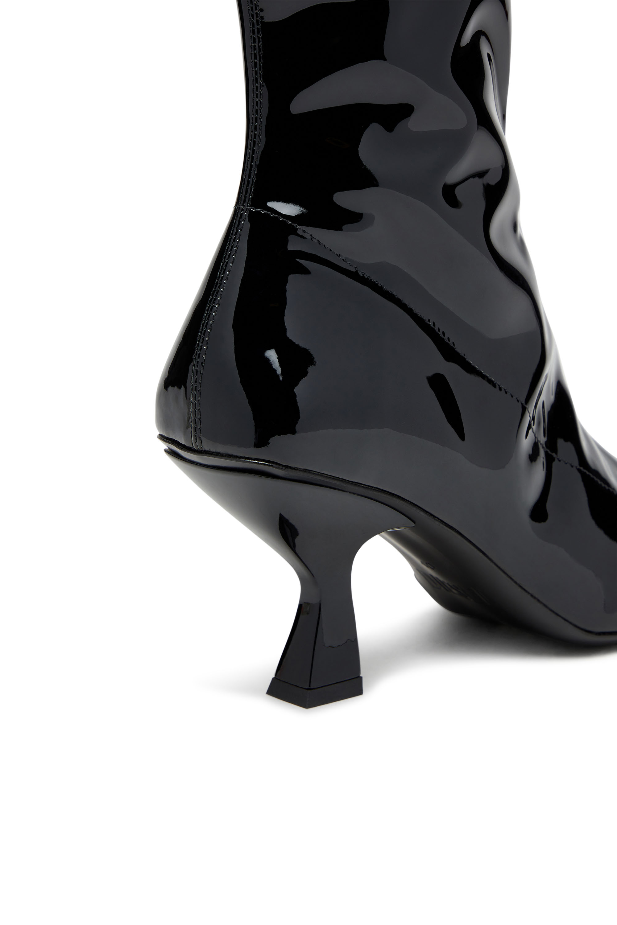 Women's D-Amber-Ankle boots in patent stretch PU | Black | Diesel