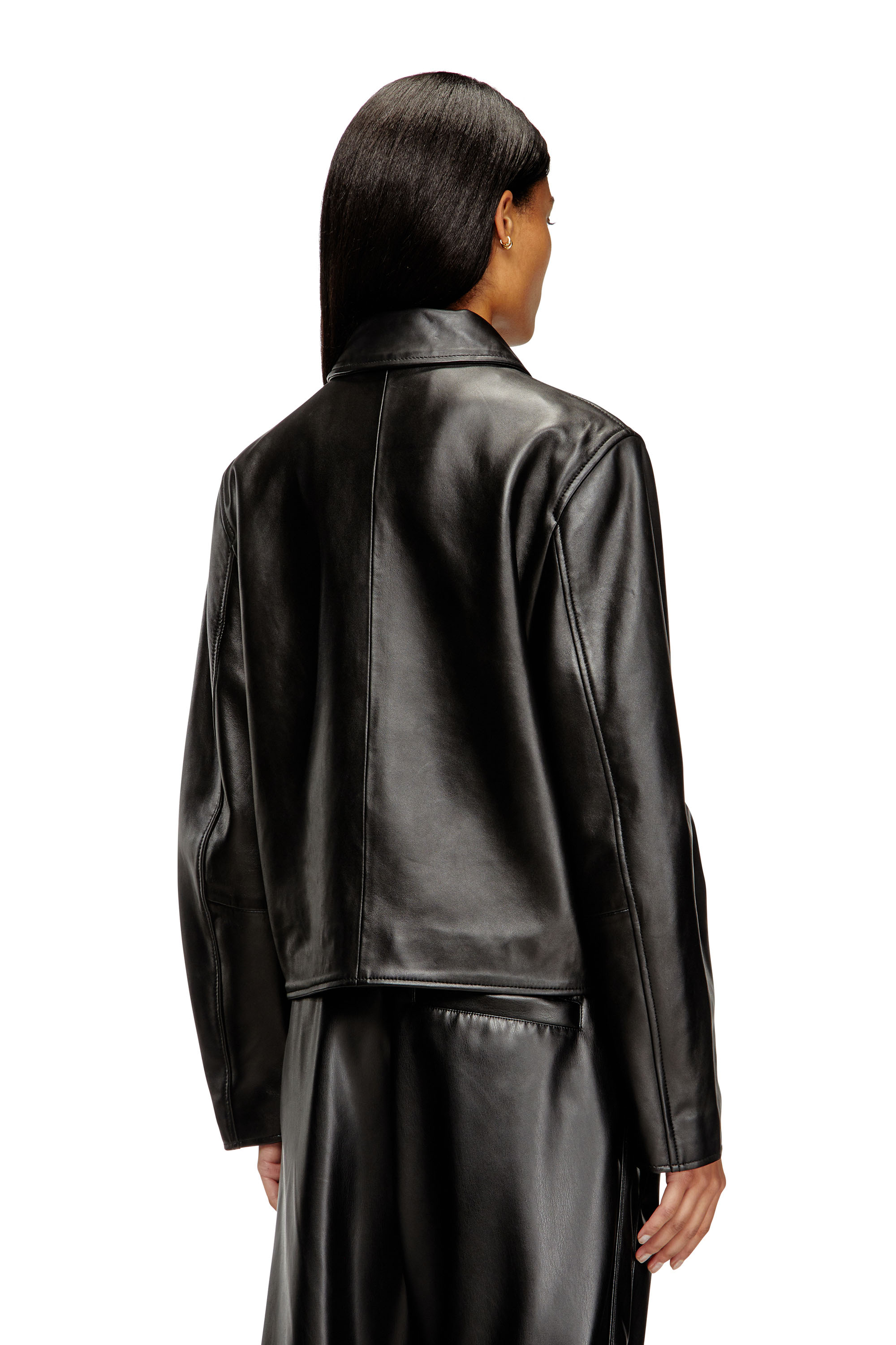 Diesel - L-AMAR-FEM-S2, Female's Coach jacket in leather in Black - 4