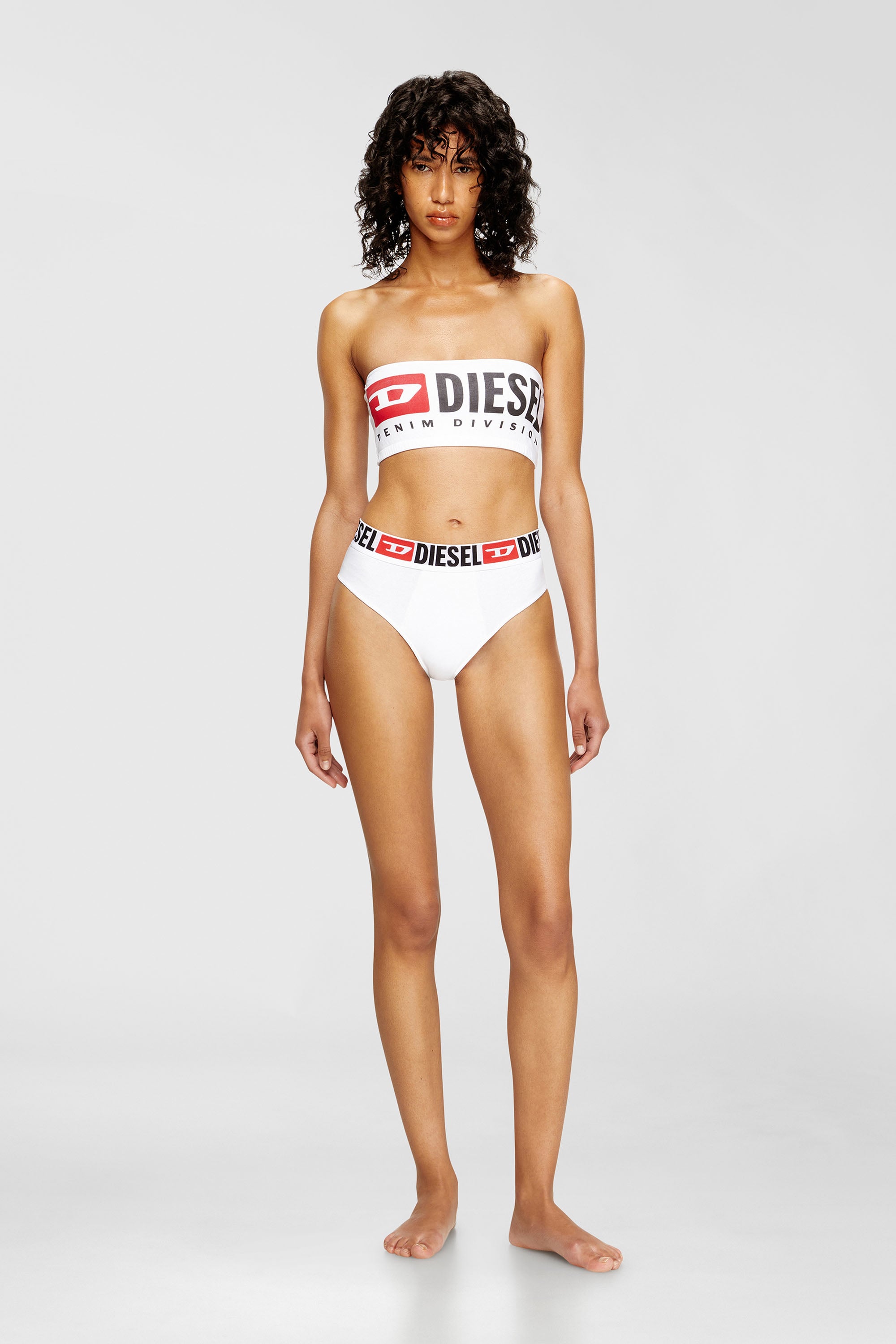 Diesel - UFSB-MELANIE, Sujetador sin tirantes con logotipo maxi Mujer in Blanco - 2