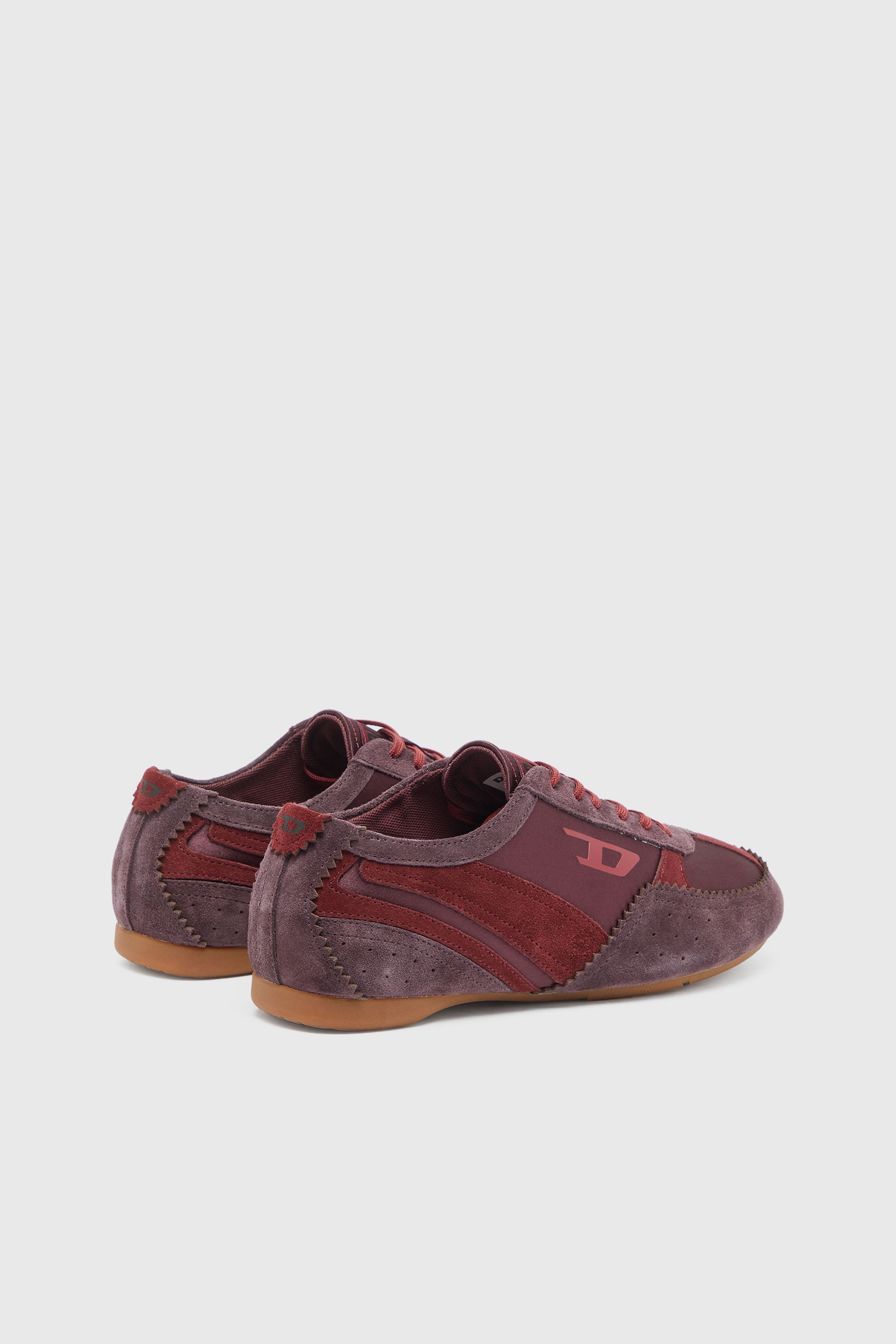 Diesel - D-MILE LOW II W, D-Mile- Zapatillas con superposiciones de ante Mujer in Rojo - 3