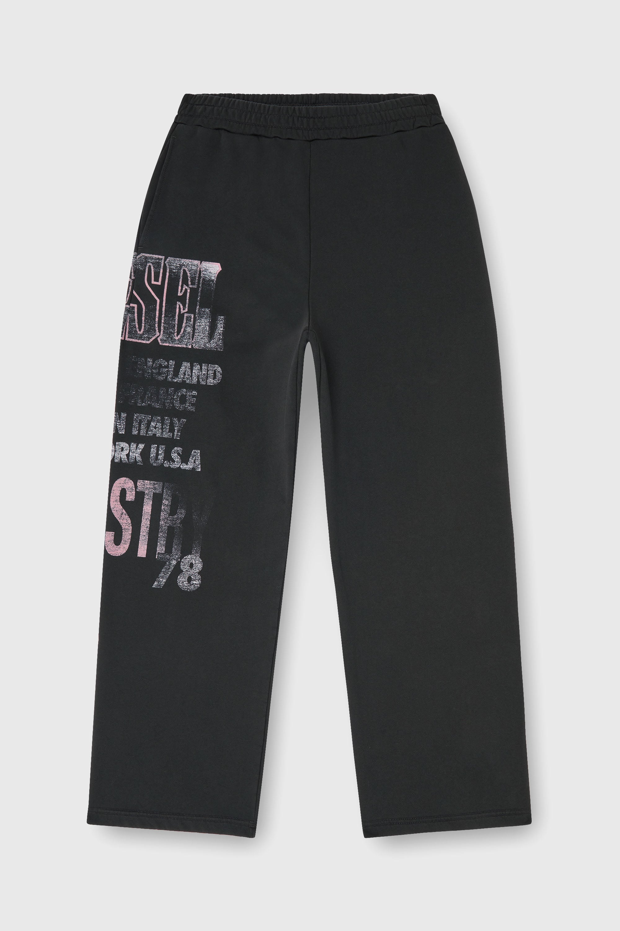 Diesel - P-ILL, Pantal&oacute;n de ch&aacute;ndal con gr&aacute;ficos de concierto Hombre in Negro - 2