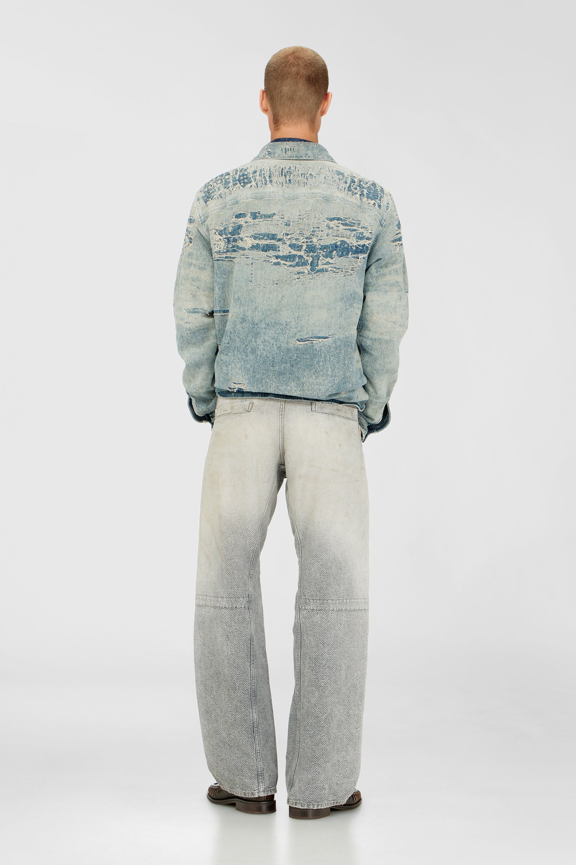 Diesel - Relaxed Jeans D-Zeta 09Q11 Homme, Gris - Image 3