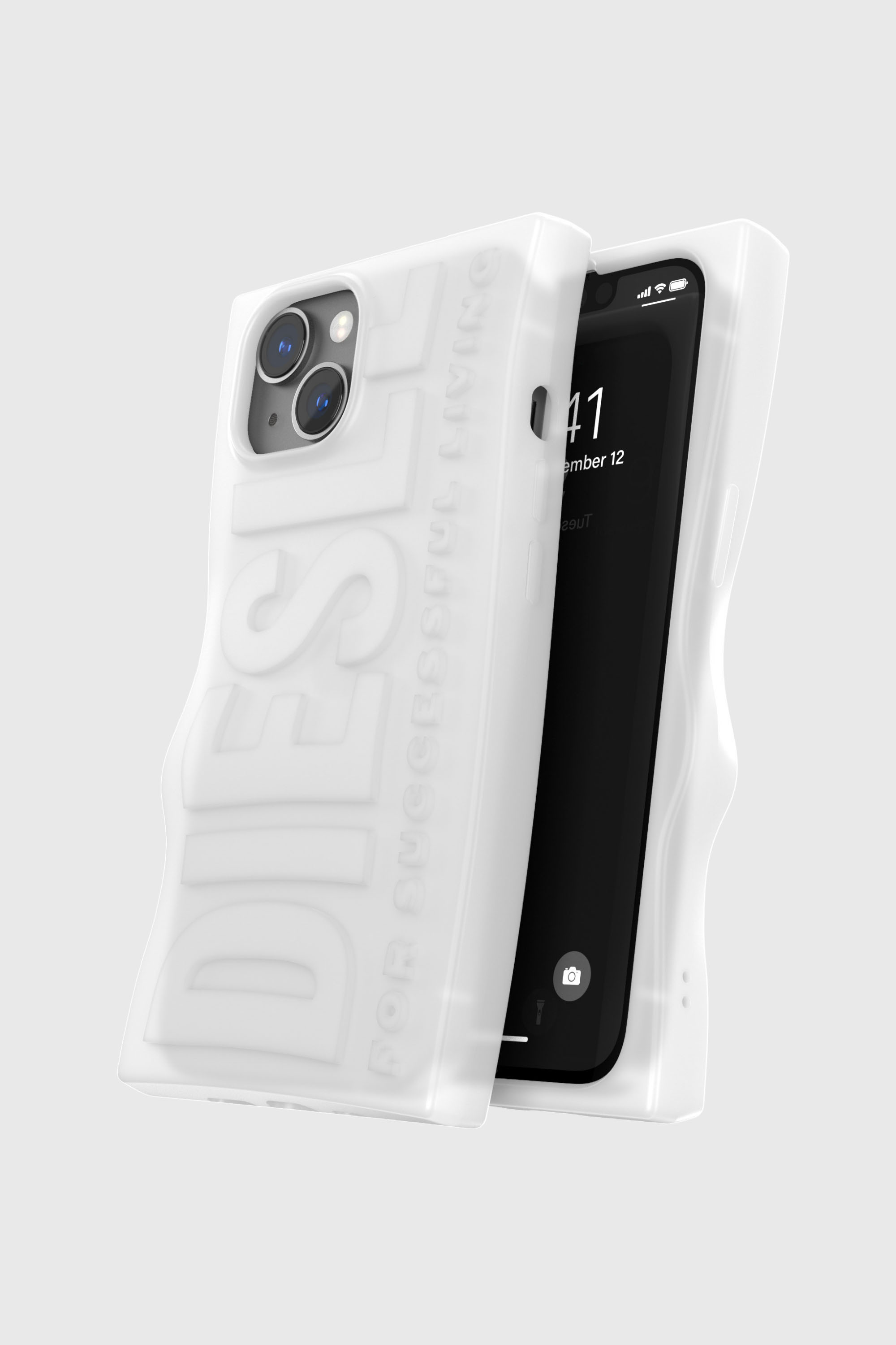Diesel - 54122 MOULDED CASE, Funda D By iPhone 13/iPhone 14 Unisex in Blanco - 4