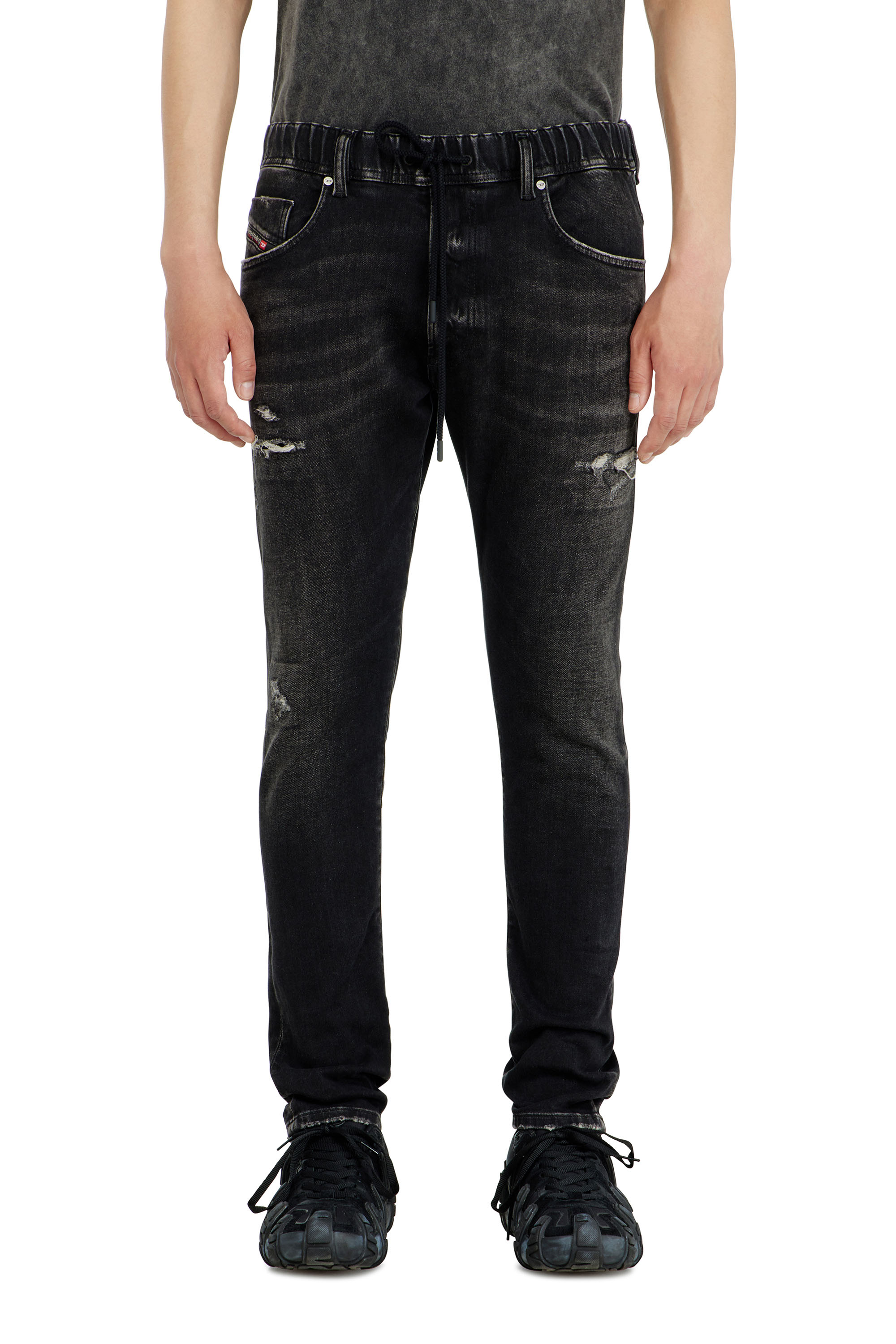 Diesel - Man's Regular 2030 D-Krooley Joggjeans&reg; 09Q22, Black/Dark grey - 1
