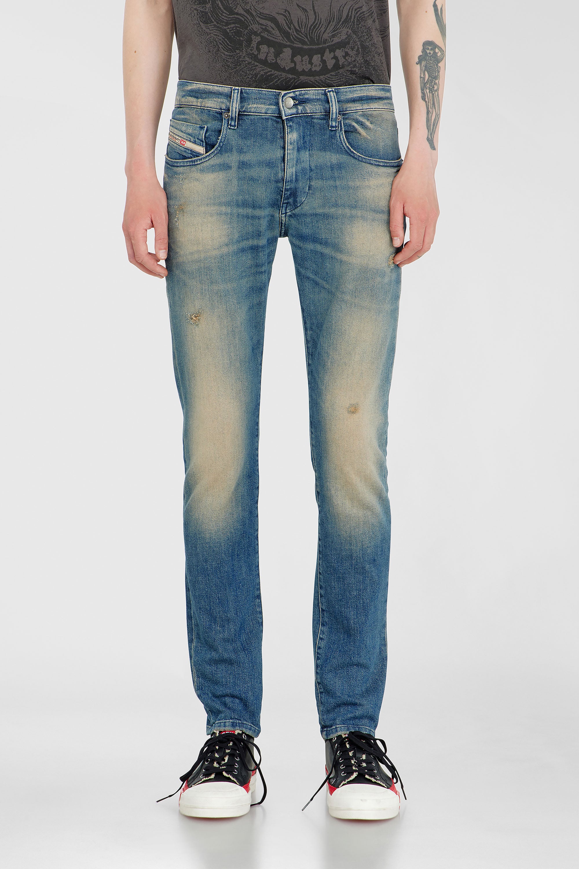 Diesel - Male's Slim Jeans 2019 D-Strukt 0KBBW, Medium Blue - 1