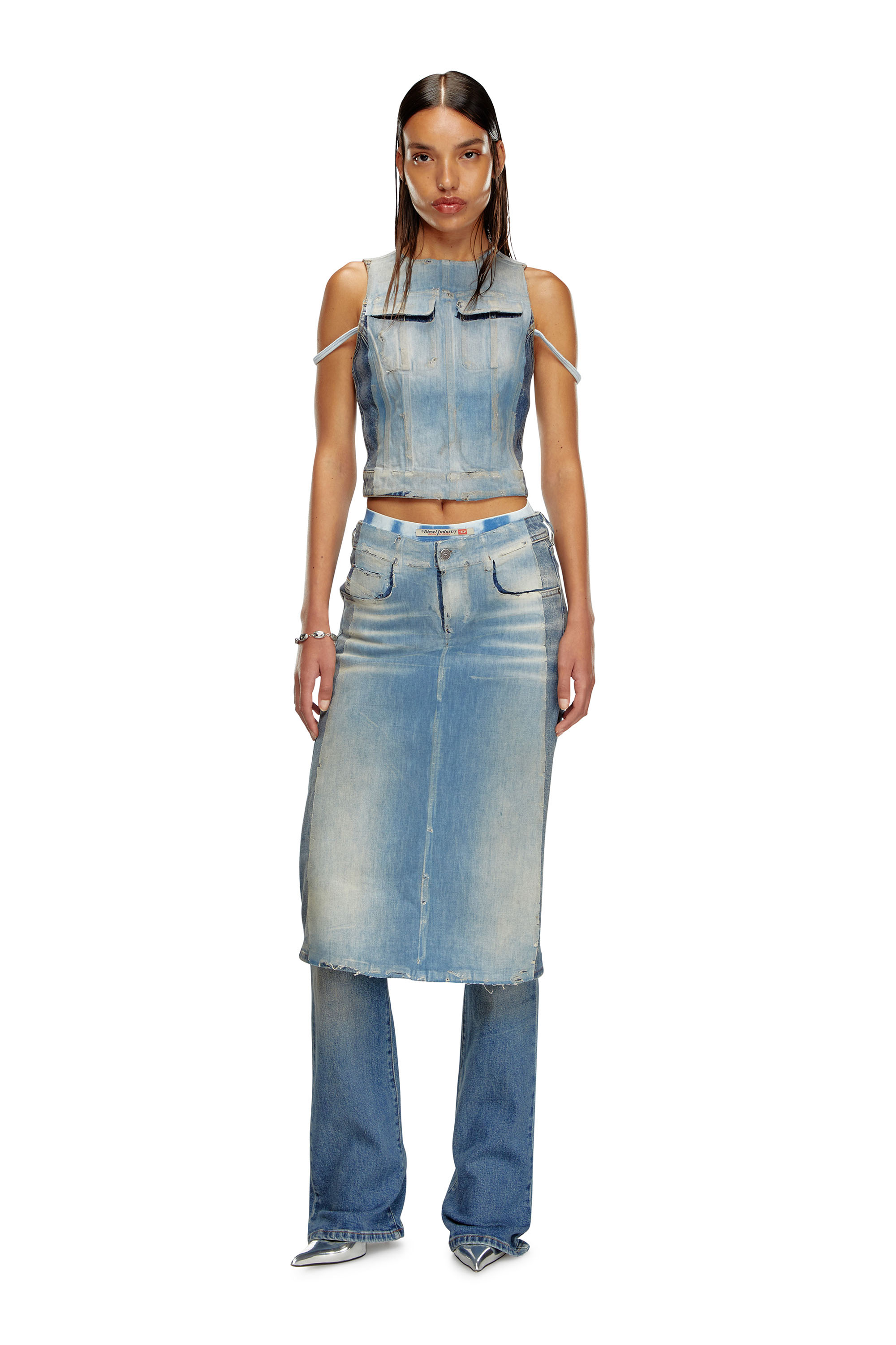 Diesel - Bootcut Jeans D-Sel 007X8 Femme, Bleu moyen - Image 2
