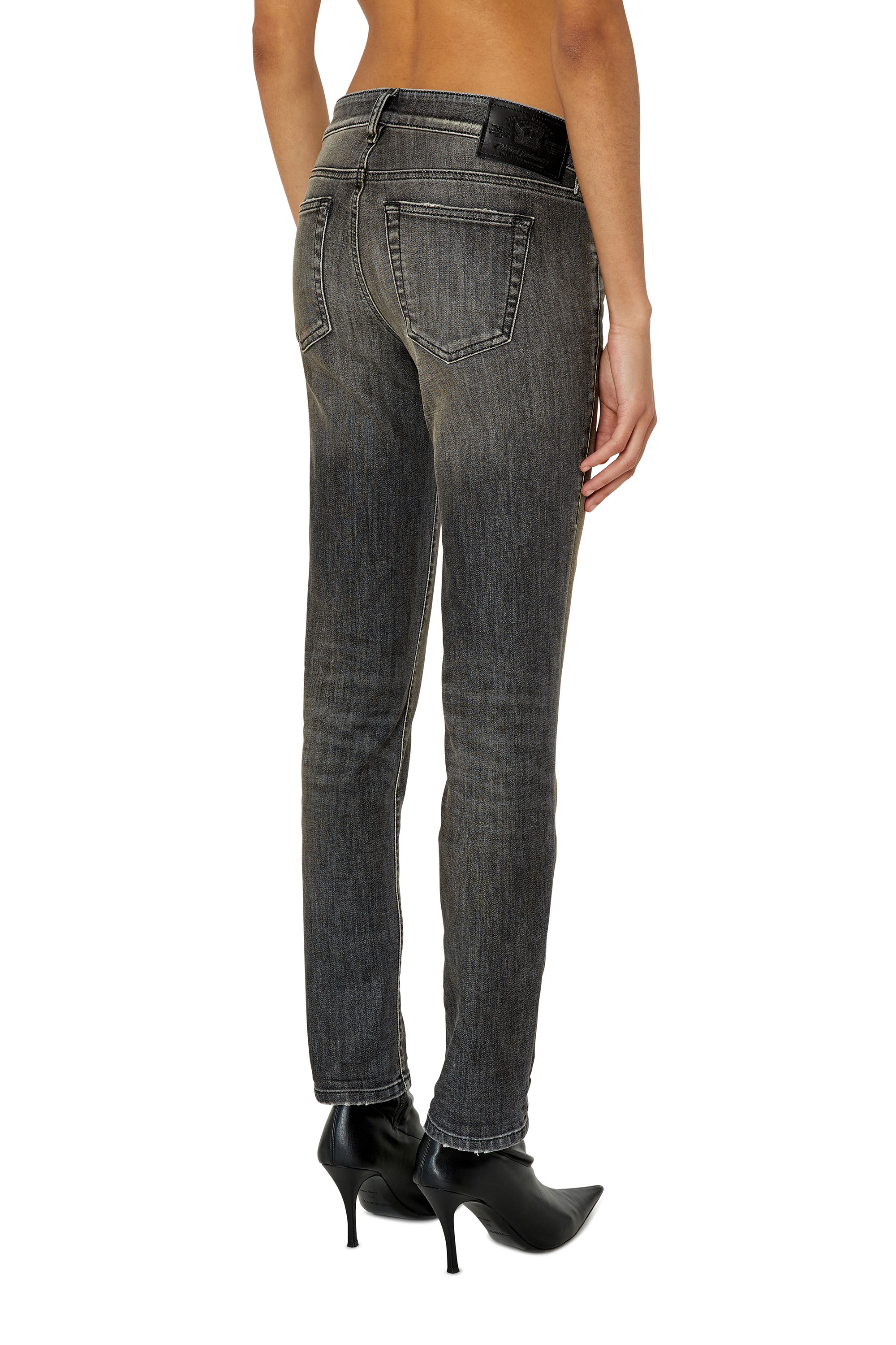 Diesel - Slim D-Ollies JoggJeans&reg; 09F01, Female's Slim D-Ollies JoggJeans&reg; in Black/Dark Grey - 2