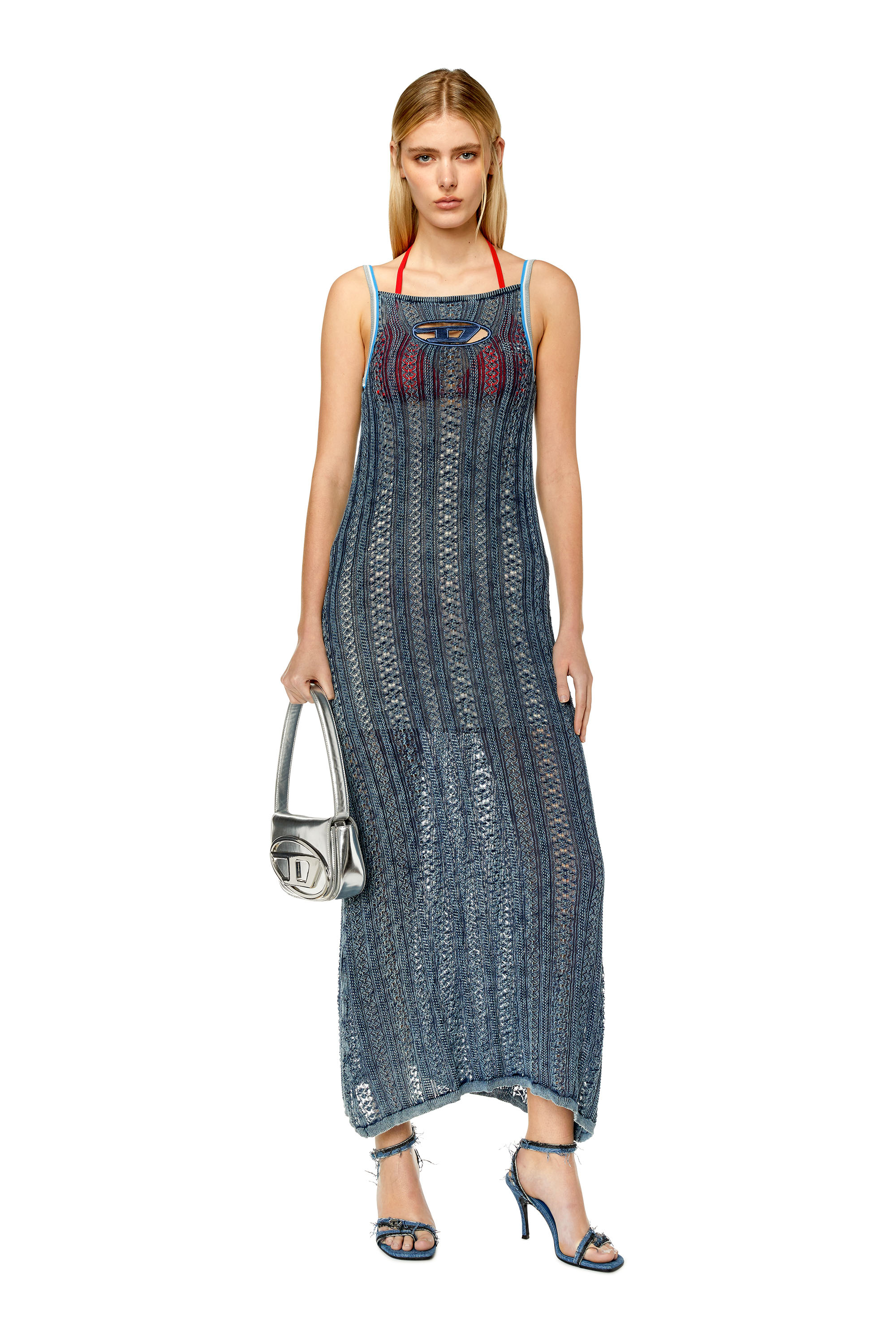 M-ILDRED Woman: Long dress in cotton pointelle-knit | Diesel