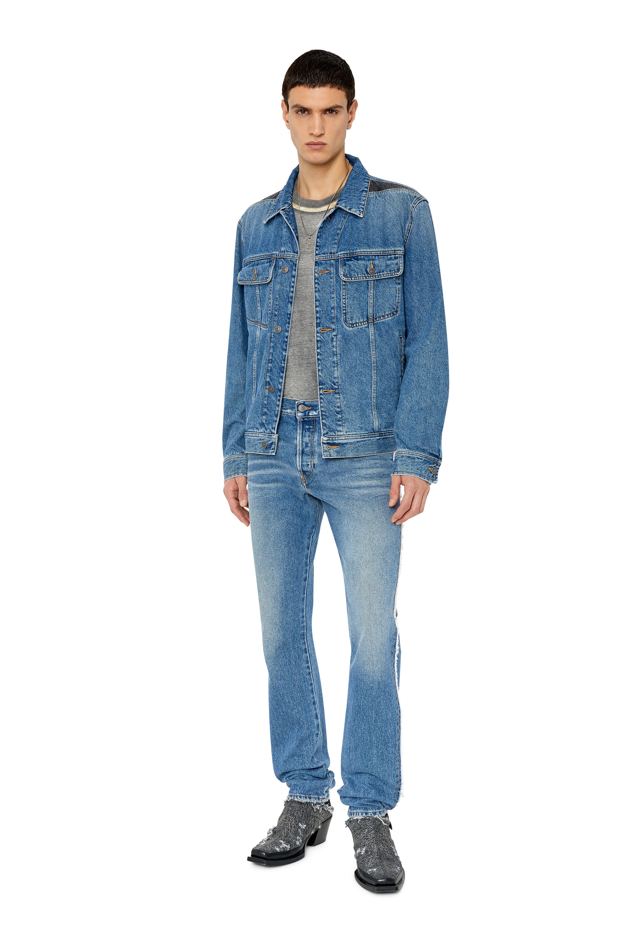 D-BARCY-RS Man: Regular-fit trucker jacket with inserts | Diesel
