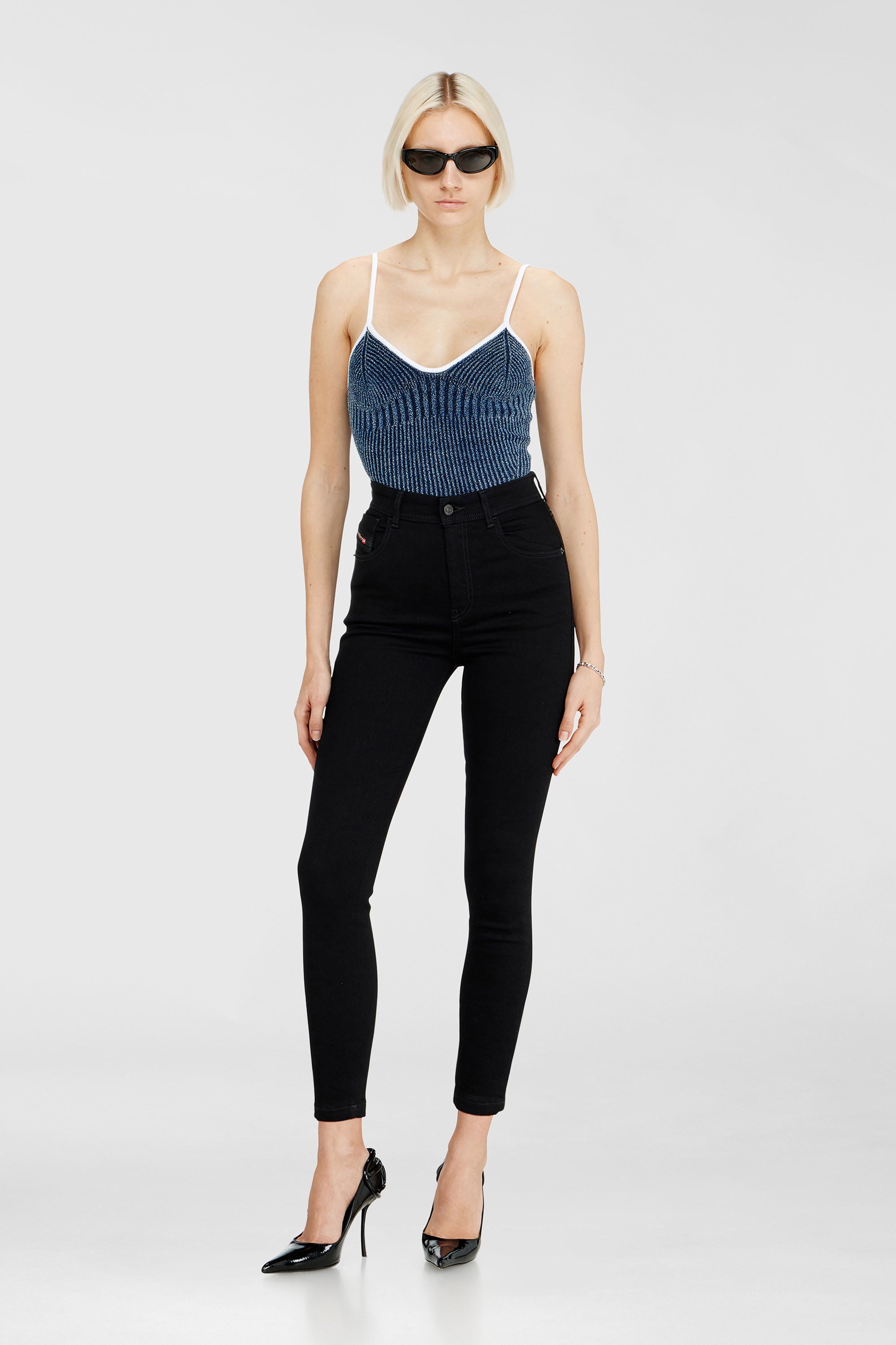 Diesel - Female's Skinny Jeans 1984 Slandy-High 069EF, Black/Dark Grey - 1