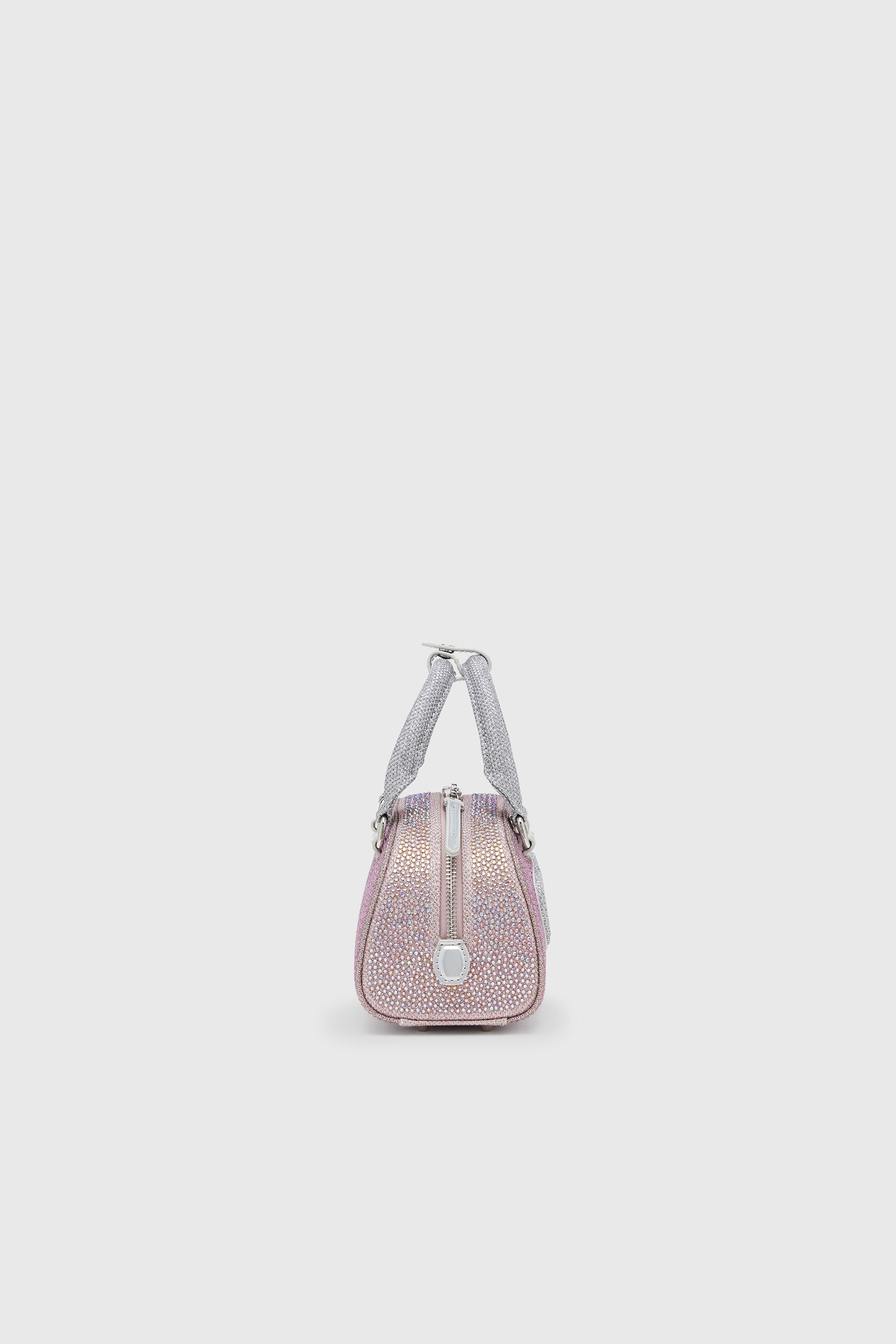 Diesel - 1DR DOME CROSSBODY, 1DR Dome - Peque&ntilde;o bolso bandolera en crystal Lurex Mujer in Rosa - 5