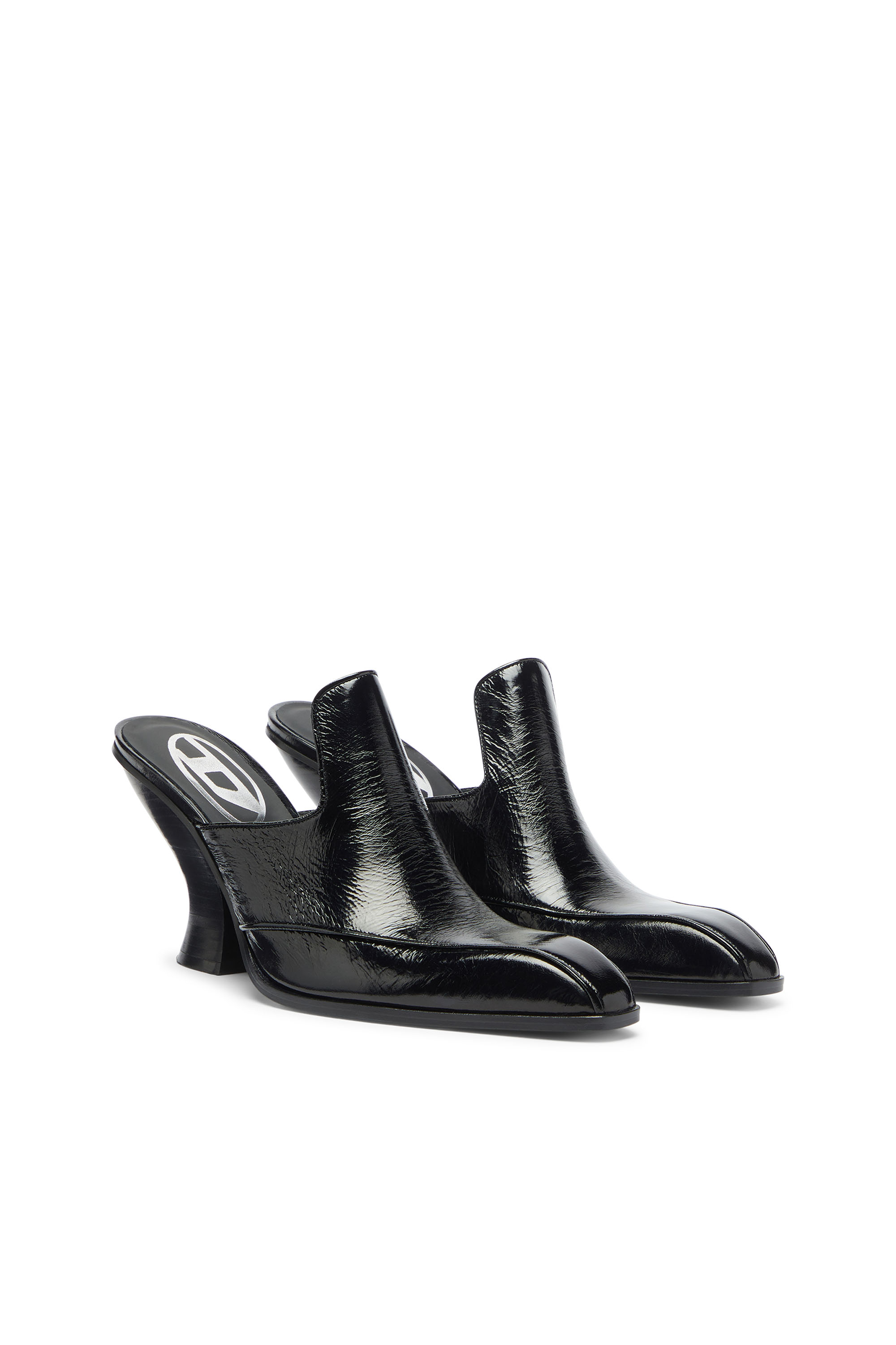 Diesel - D-LUFFY-75-MULE, D-Luffy - Mules style occidental en cuir verni Femme in Noir - 2