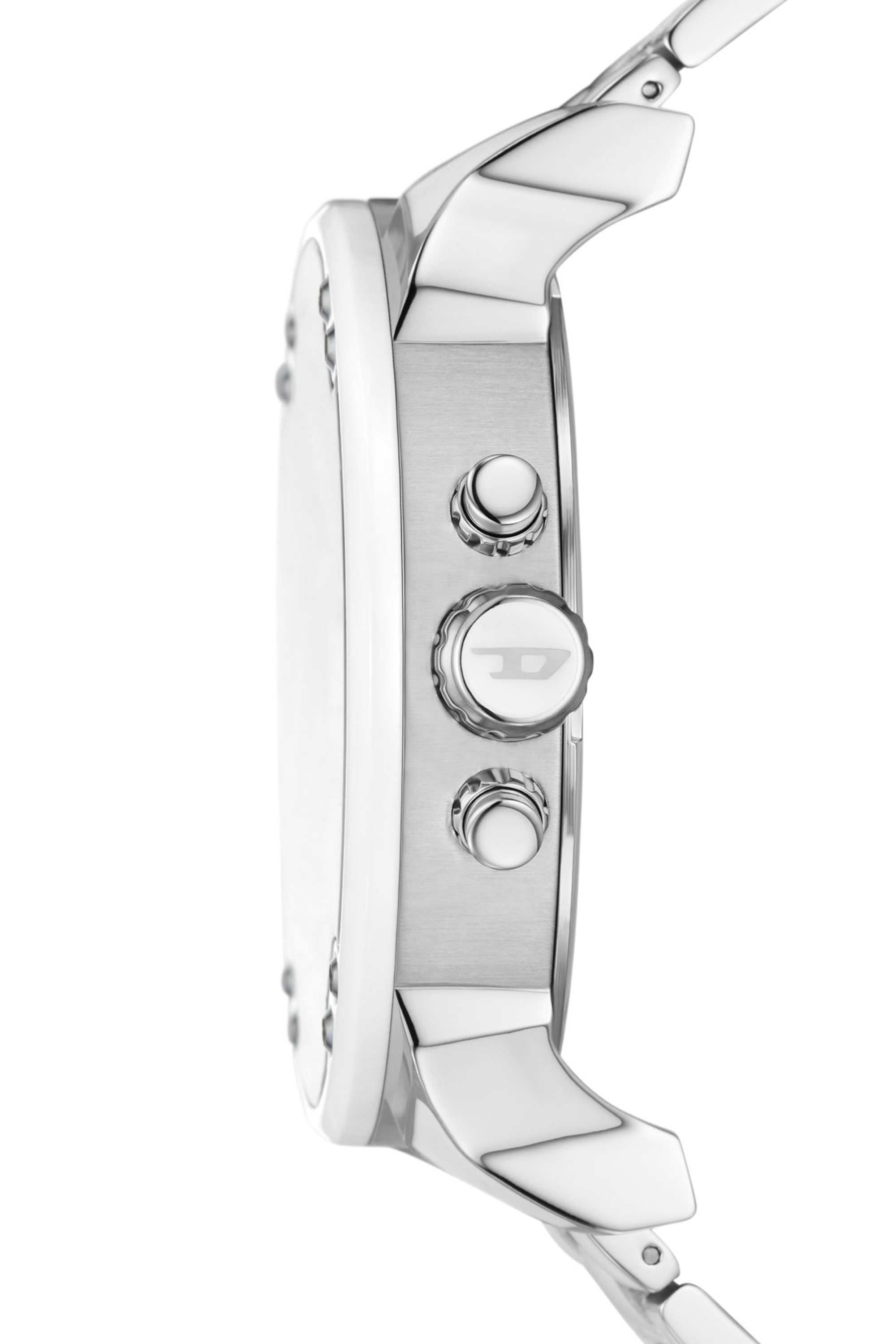 Men's Mr. Daddy 2.0 white and stainless steel watch | Silver | Diesel