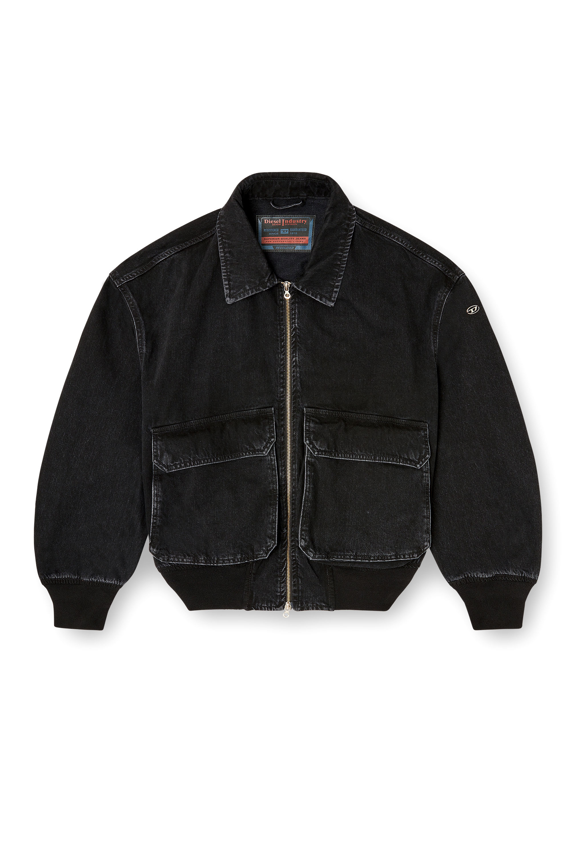 Diesel - D-KURZ, Veste en denim Mixte in Noir - 1