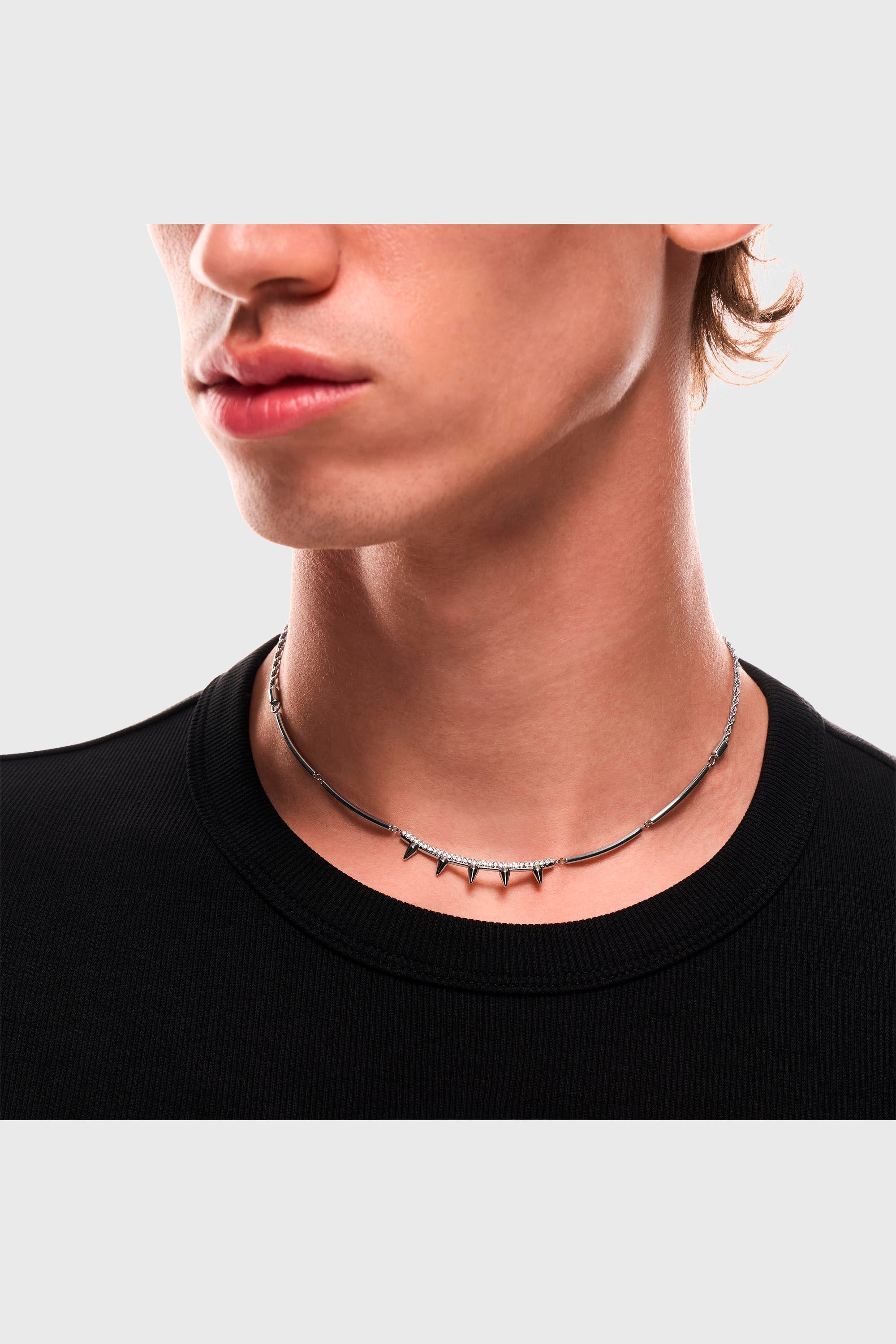Diesel - DX1724040, Collar de cadena de acero inoxidable Unisex in Plateado - 3
