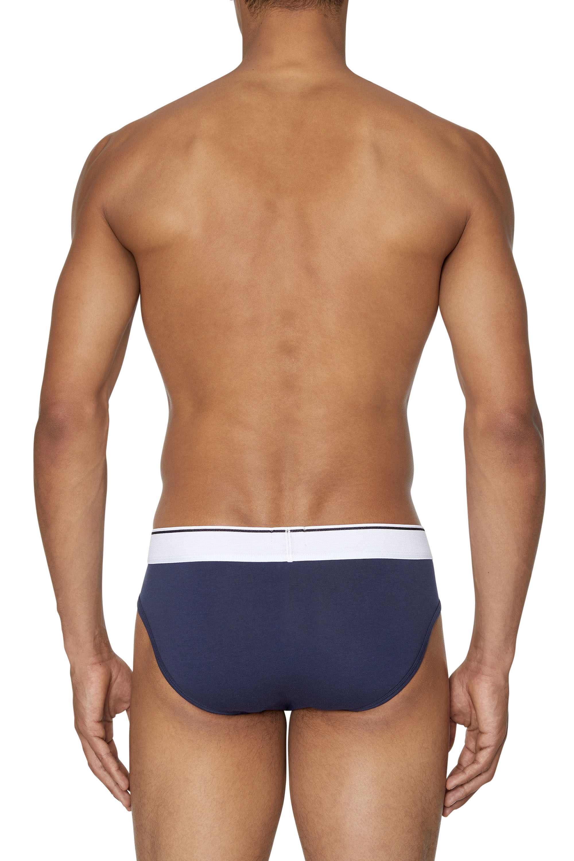 Diesel - UMBR-ANDRE, Man's Briefs with front logo waist in Blue - 2