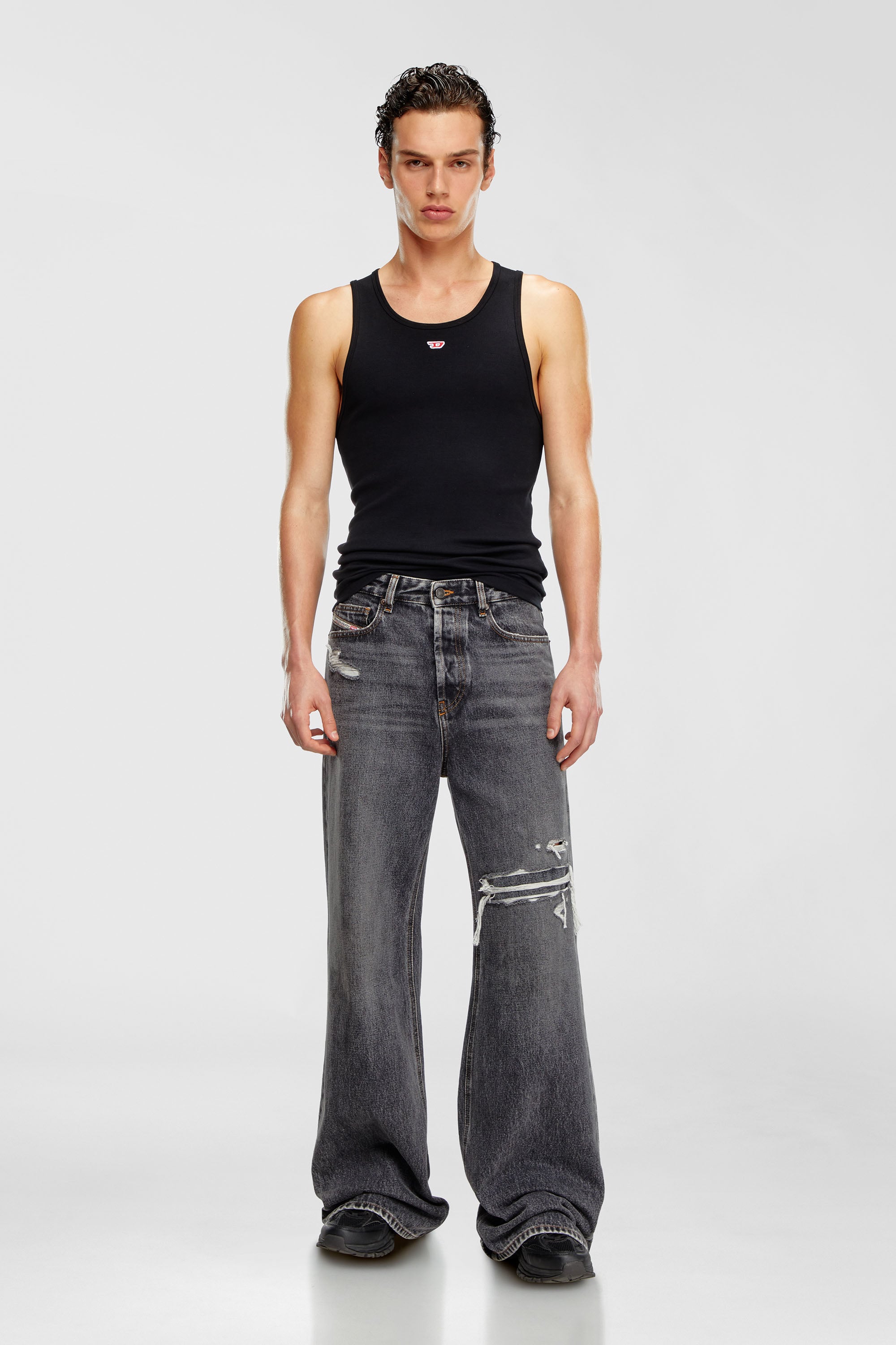 Diesel - Relaxed Jeans 1996 D-Sire 007F6 Unisex, Negro/Gris oscuro - 1