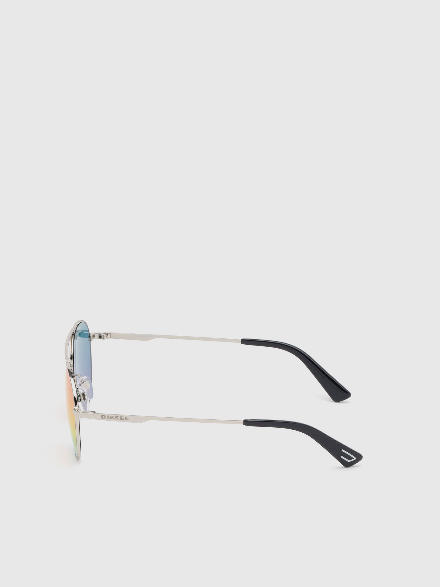 Diesel - DL0286, Unisex's Rounded sunglasses in metal in Silver - 3