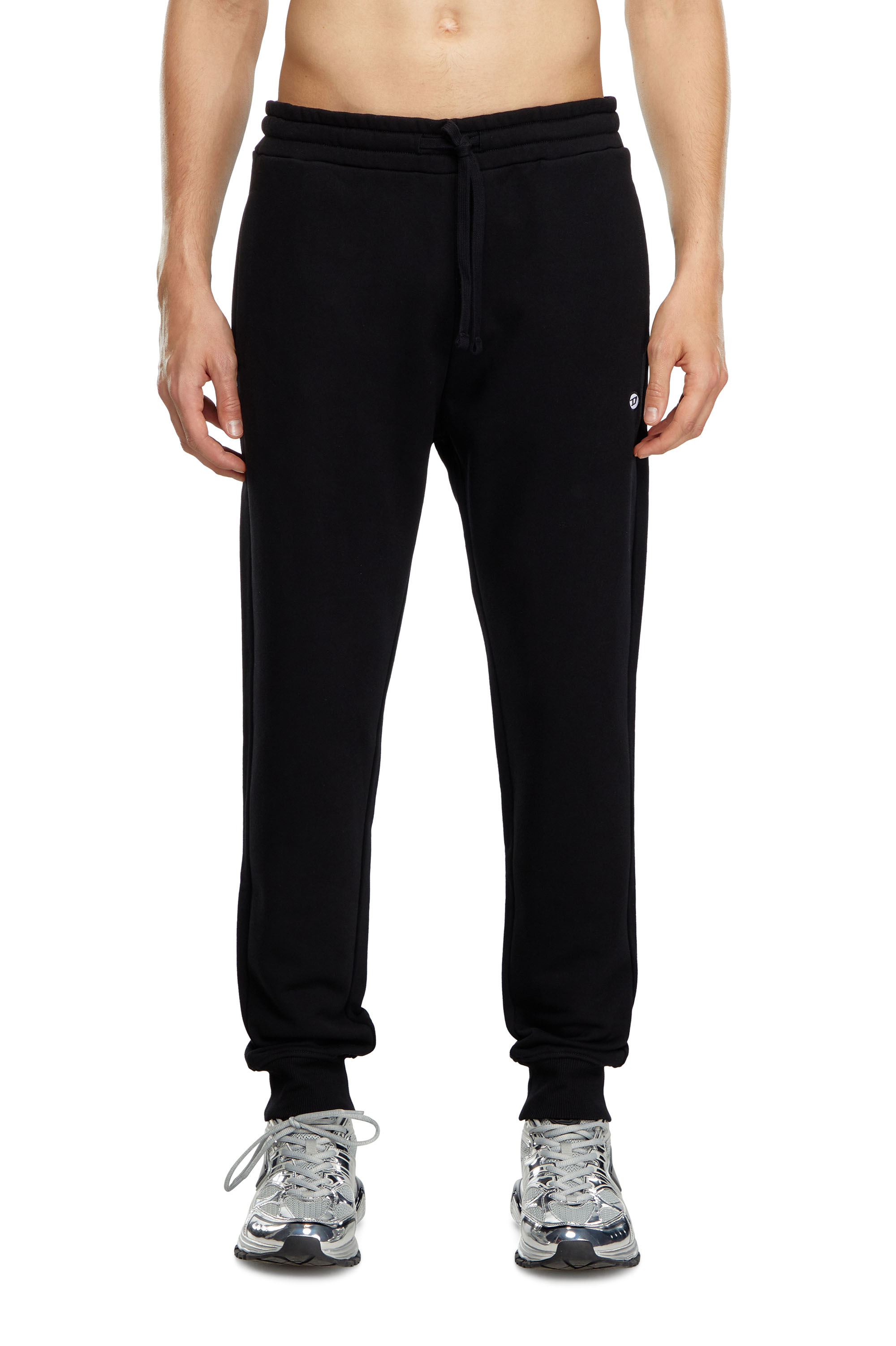 Diesel - P-TARY-DOVAL-PJ, Pantalon de survêtement avec empiècement Oval D Homme in Noir - 1