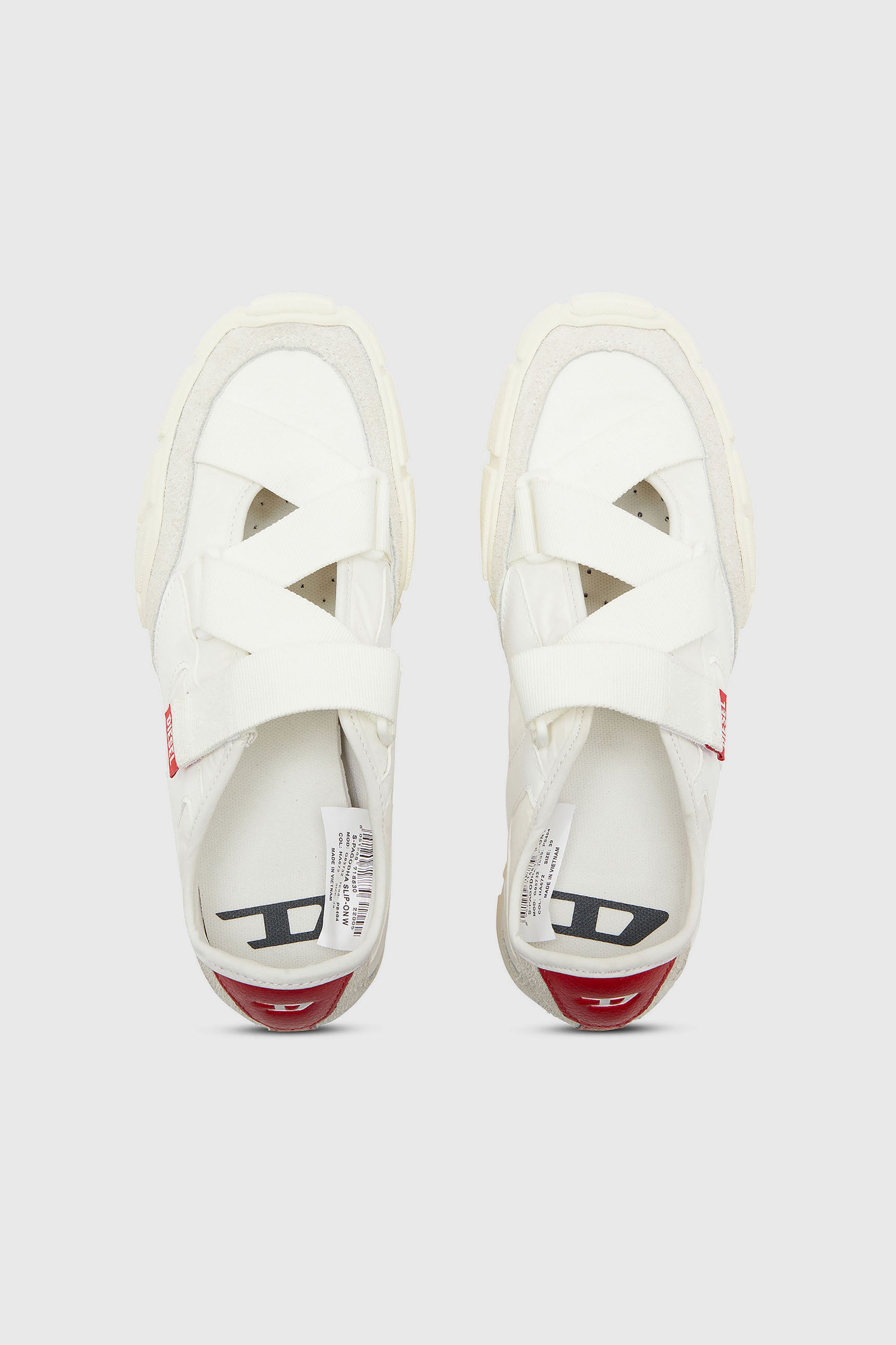 Diesel - S-PAGODHA SLIP-ON W, S-Pagodha-Zapatillas deportivas sin correas en ripstop Mujer in Blanco - 4