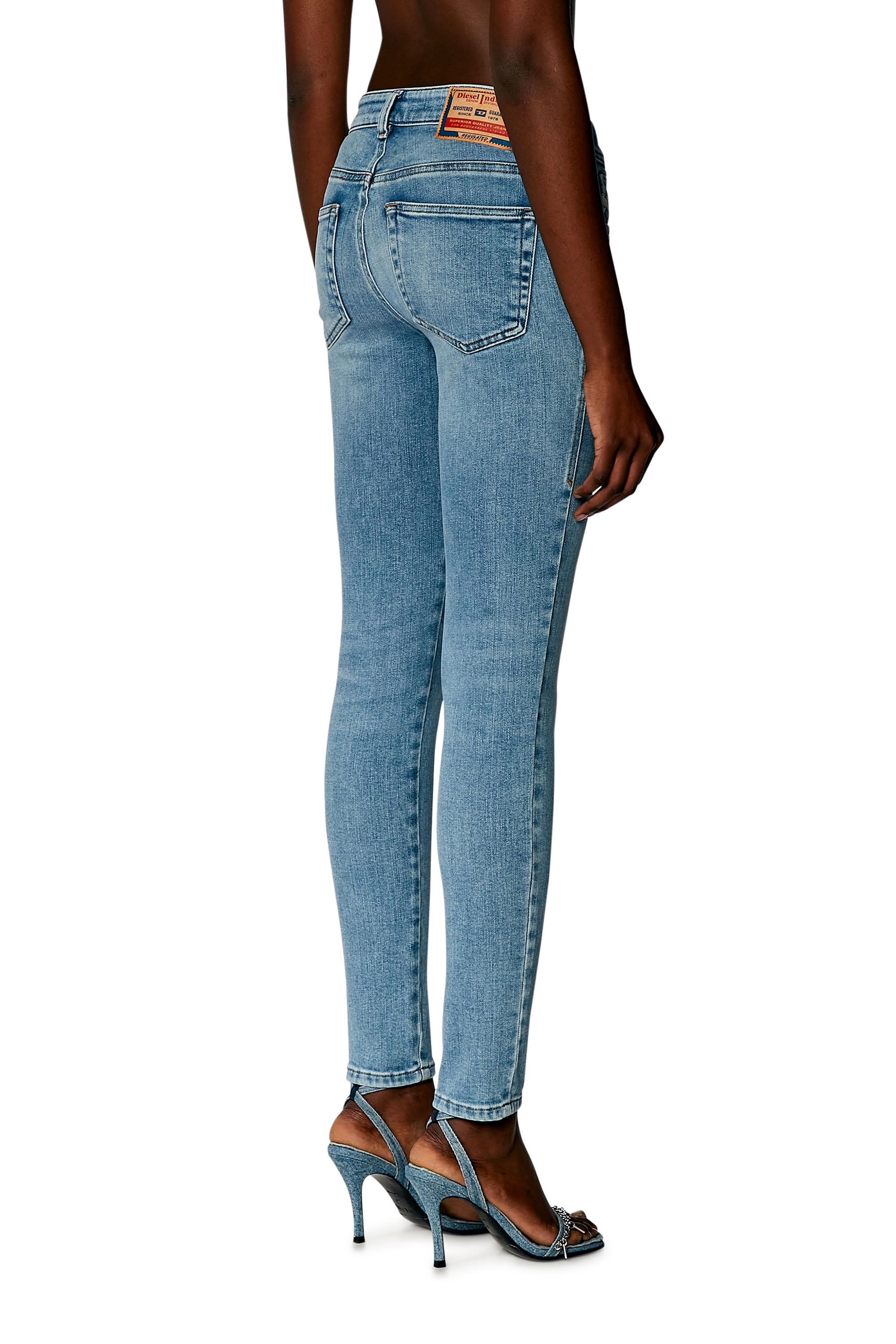 Diesel - Woman's Skinny Jeans 2017 Slandy 09H85, Light Blue - 4