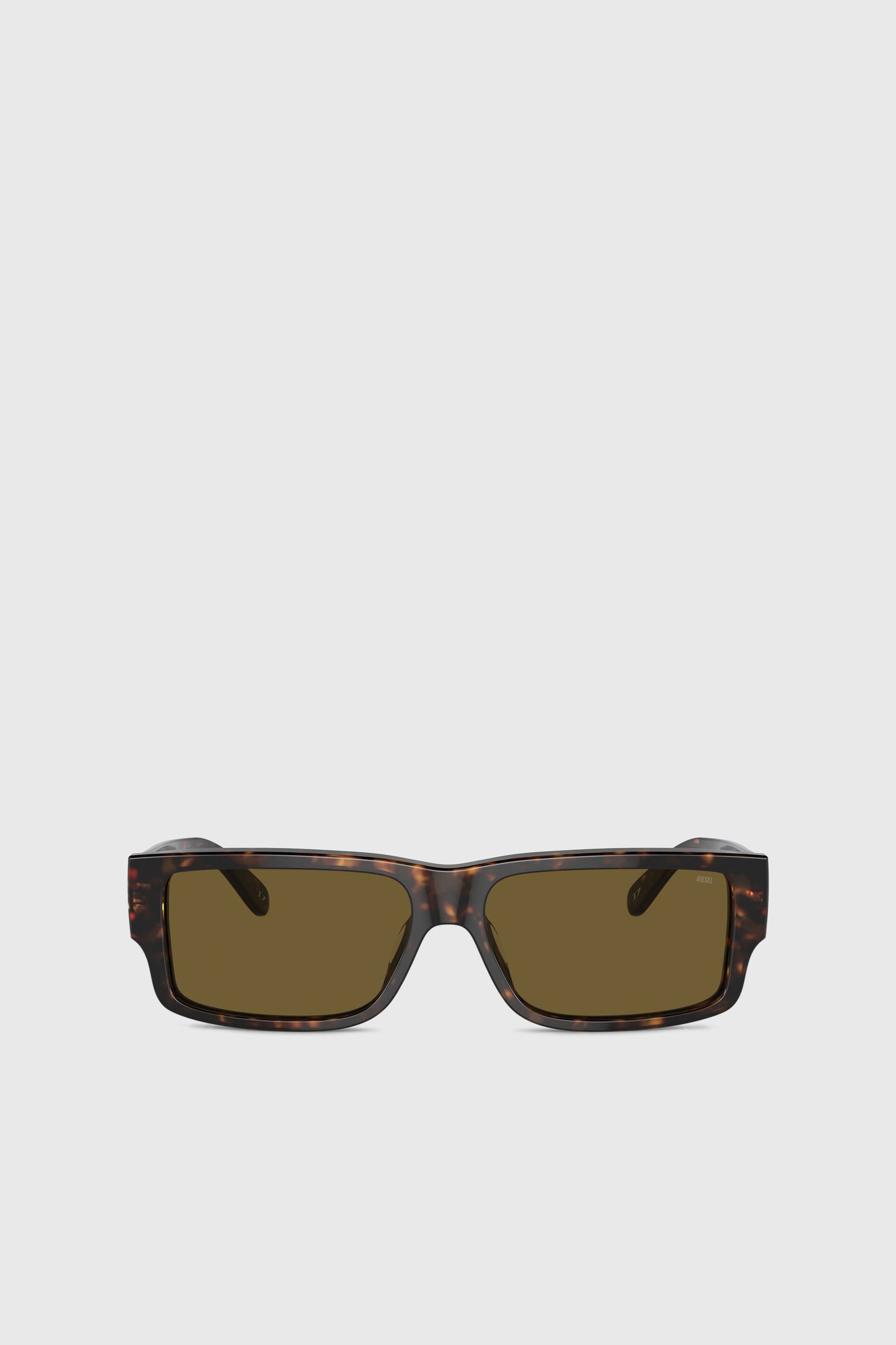 Diesel - 0DL2003 SIZE 57, Lunettes de soleil rectangulaires Homme in Marron - 1