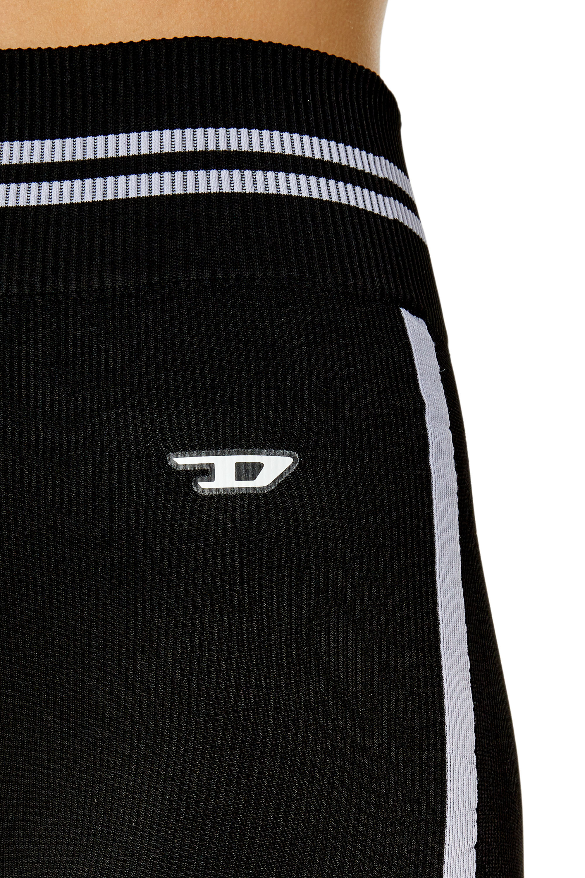 Diesel - AWSB-LOYCE-WT30, Woman's Ribbed sports leggings in Black - 5