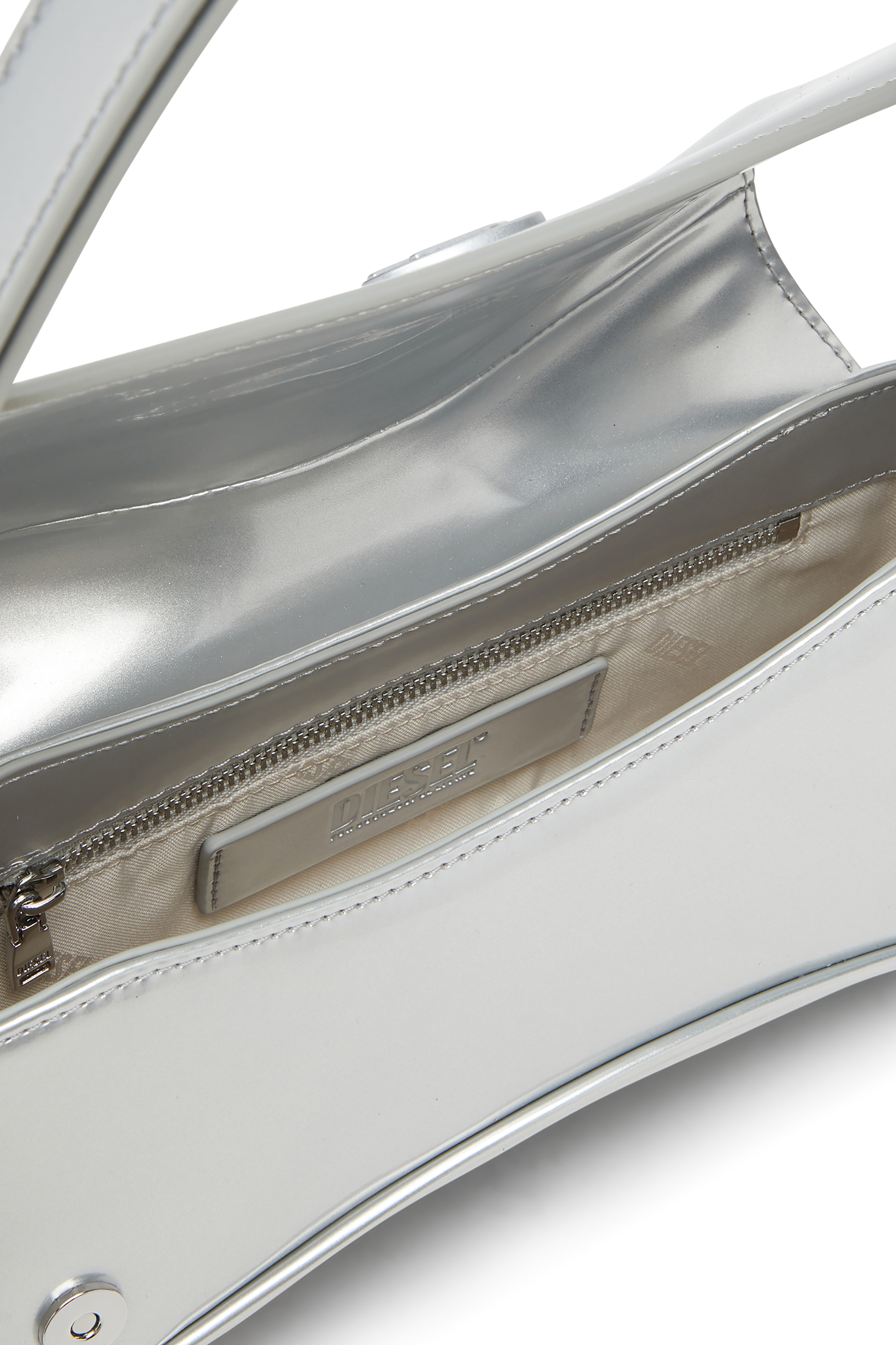 Diesel - PLAY CLUTCH, Female's Play-Clutch in metallic PU in Silver - 3