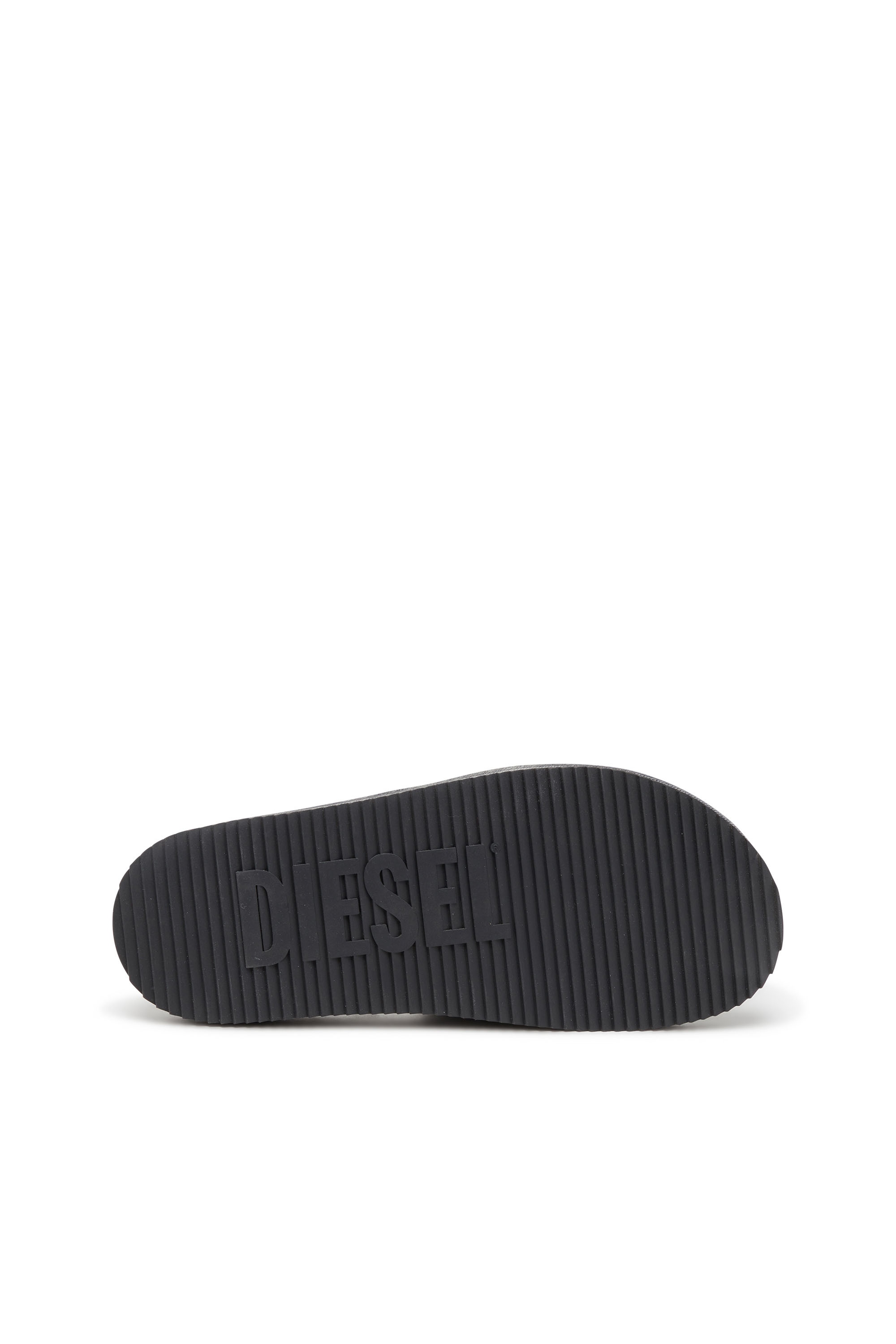 Diesel - SA-SLIDE D OVAL, Sa-Slide D-Chanclas de denim con correa en relieve Unisex in Azul marino - 5