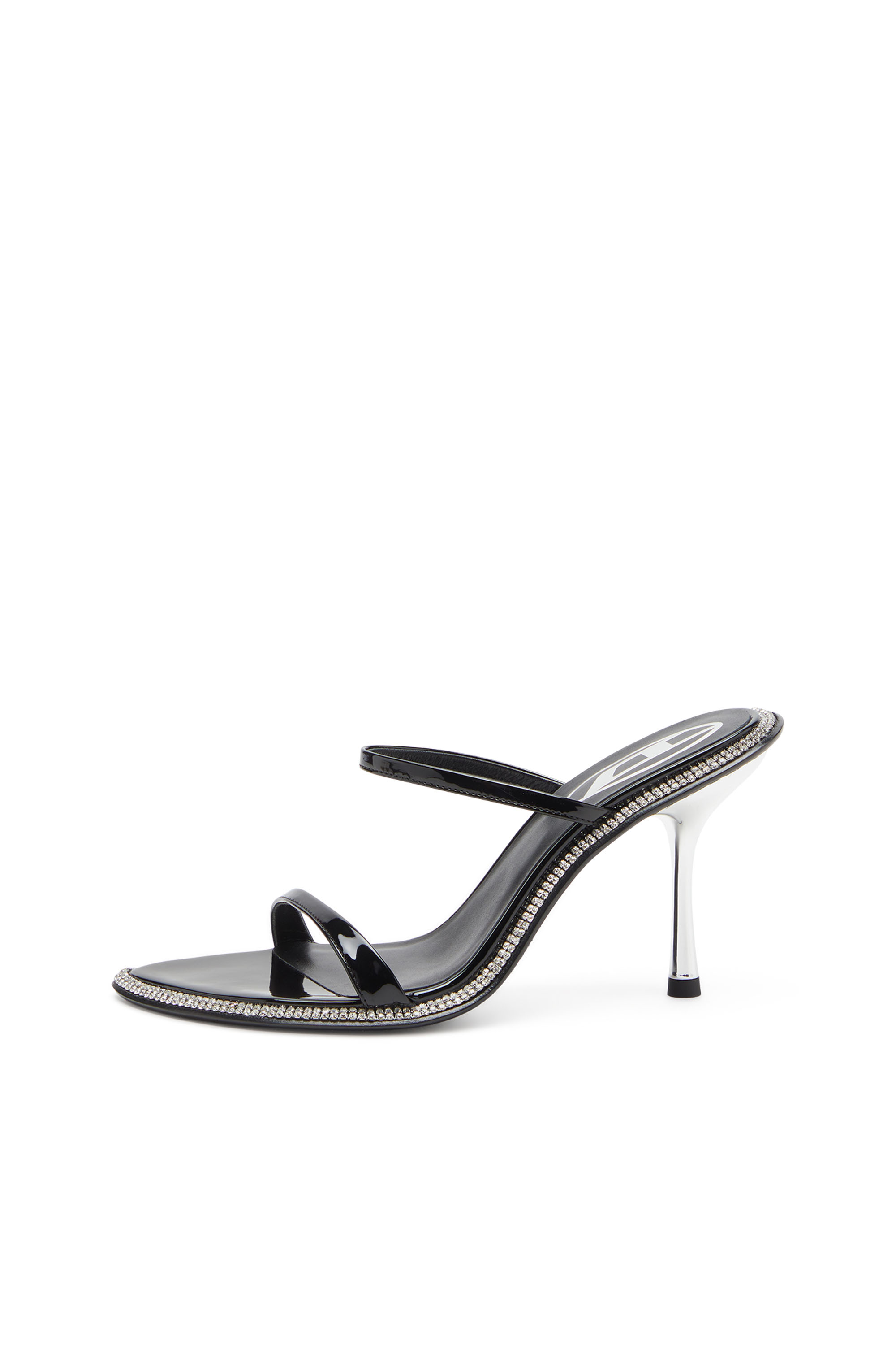 Diesel - D-HAVANNA SDL, D-Havanna-Mules à brides en cuir verni avec cristaux Femme in Noir - 3