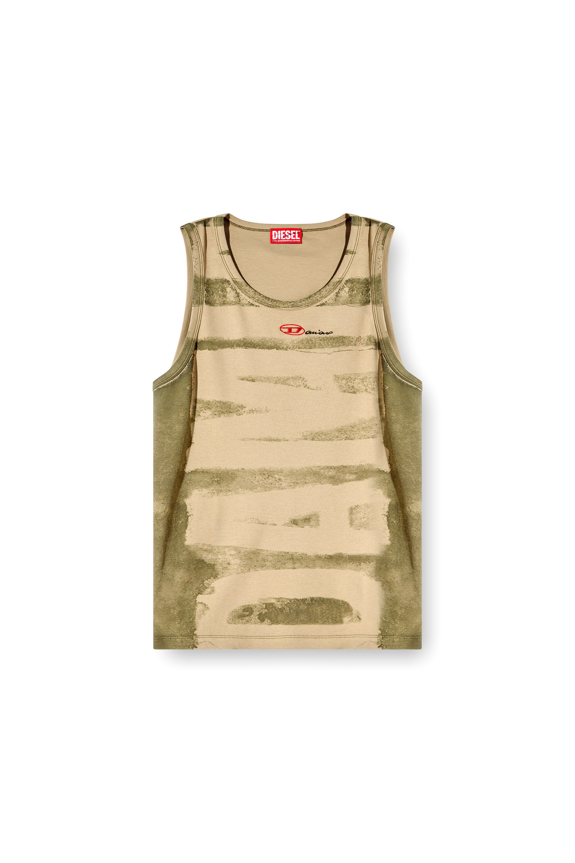 Diesel - T-LIFTY-BLEEDING-DD, Unisex's Tank top with Damiano print in Green - 4