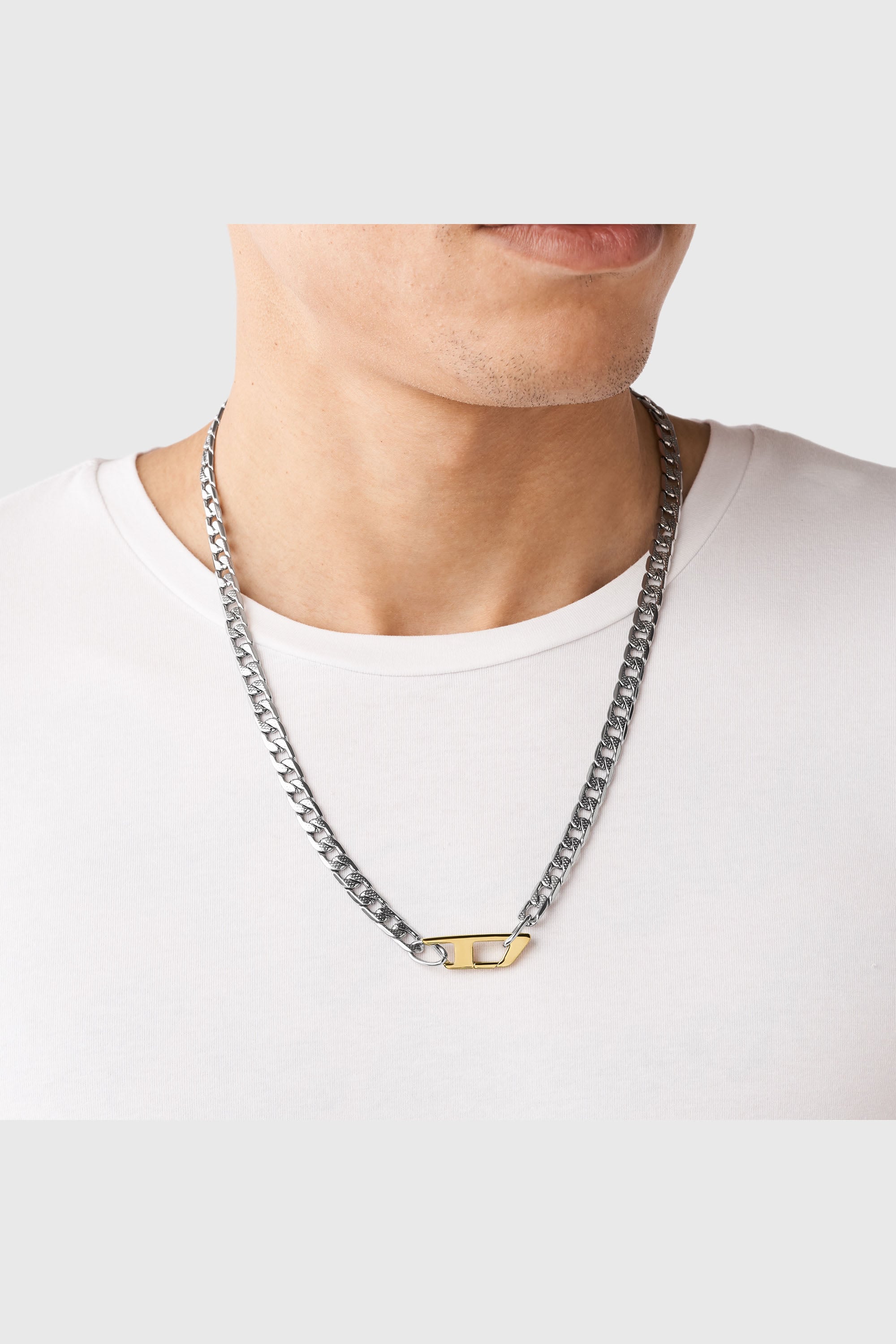 Diesel - DX1343, Collar de cadena de acero inoxidable Unisex in Plateado - 3