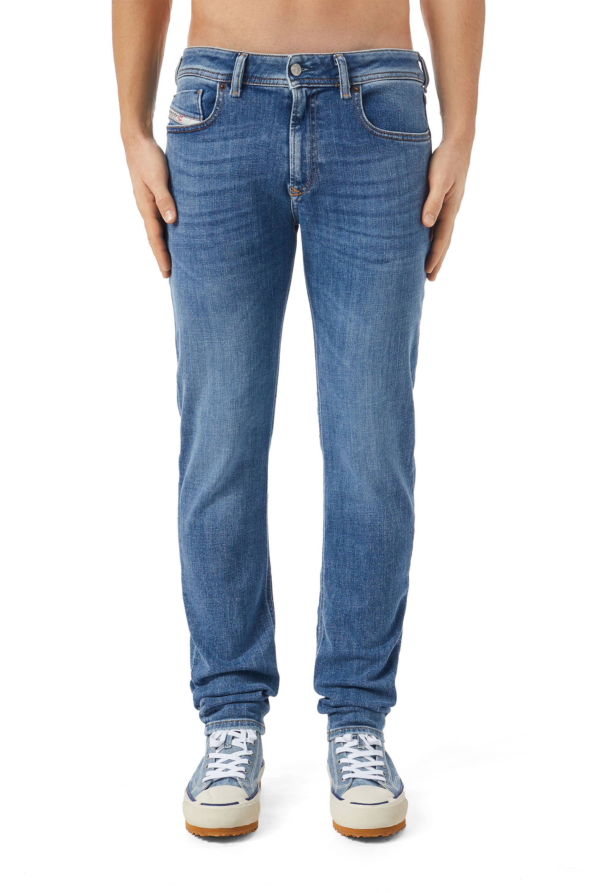 Diesel - Skinny Jeans 1979 Sleenker 09C01 Homme, Bleu moyen - Image 2