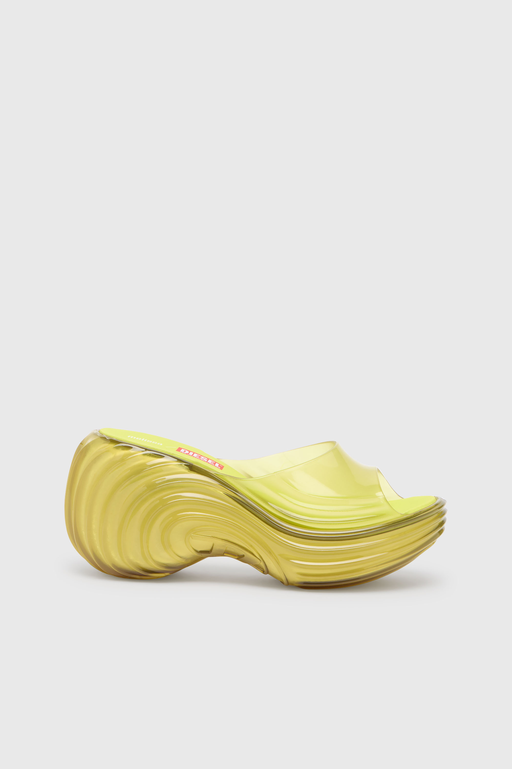 Women's Platform mule in Melflex® | Yellow | Diesel {{Country}}