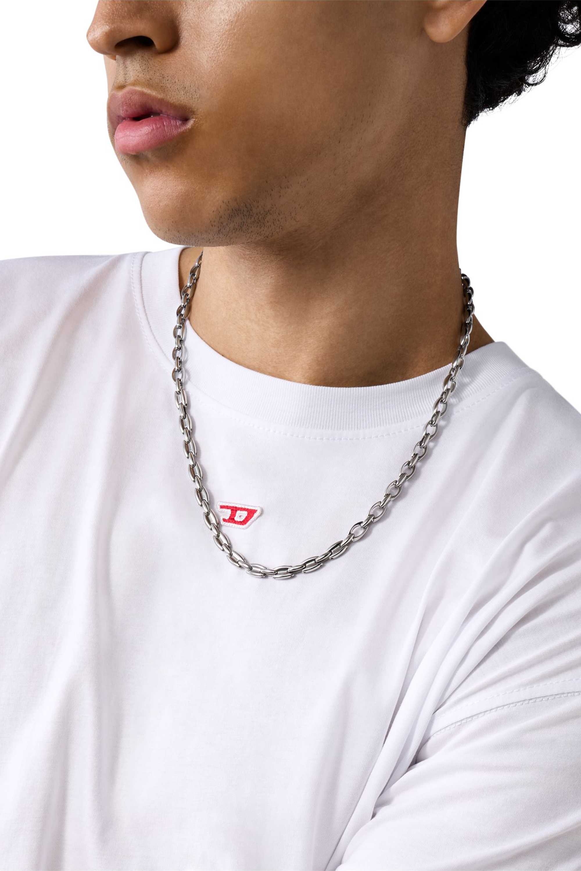 Diesel - DX1582040 JEWEL, Collar de cadena de acero inoxidable Unisex in Plateado - 4