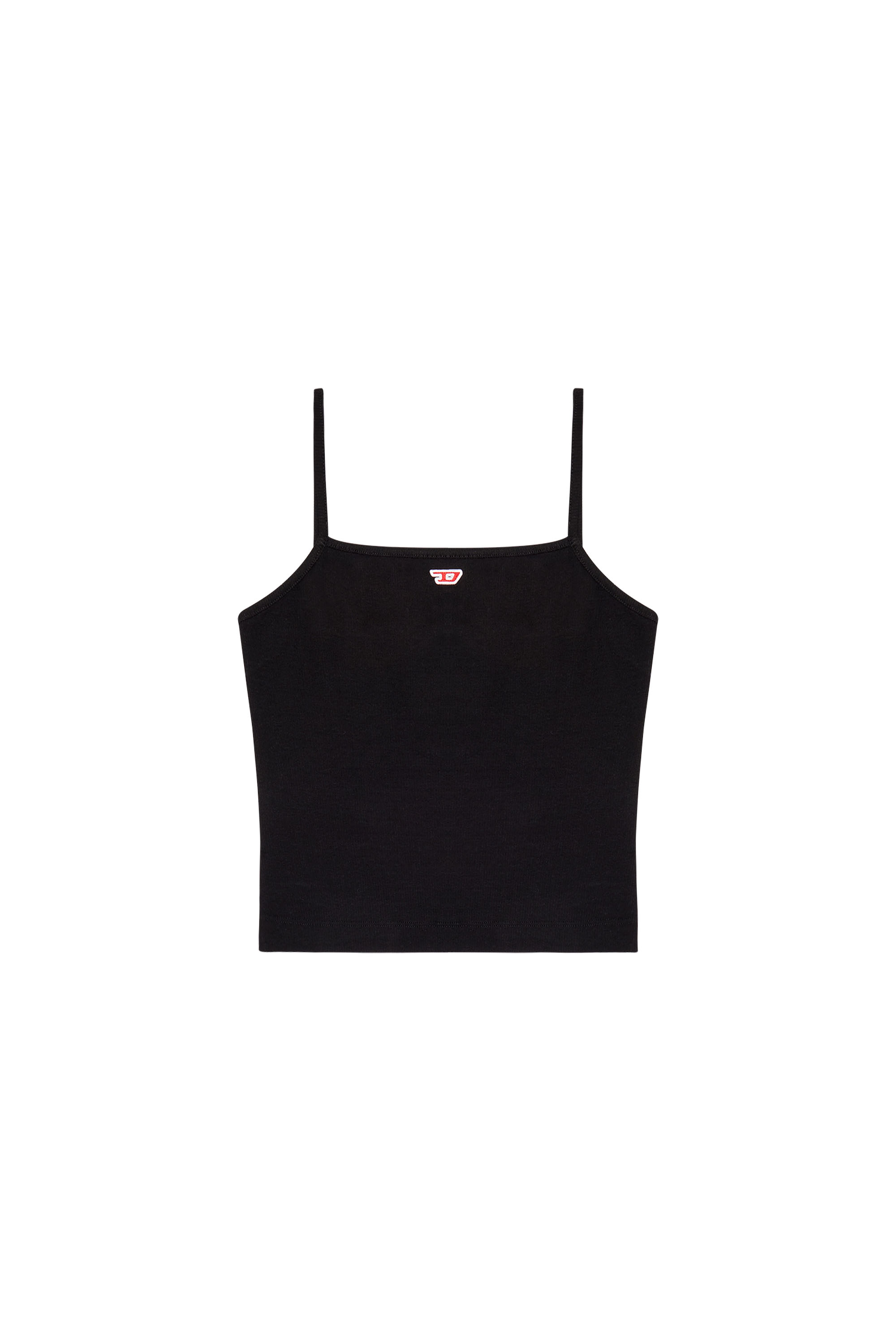 Diesel - T-HOP-D, Woman's Cropped tank with D logo in Black - 2