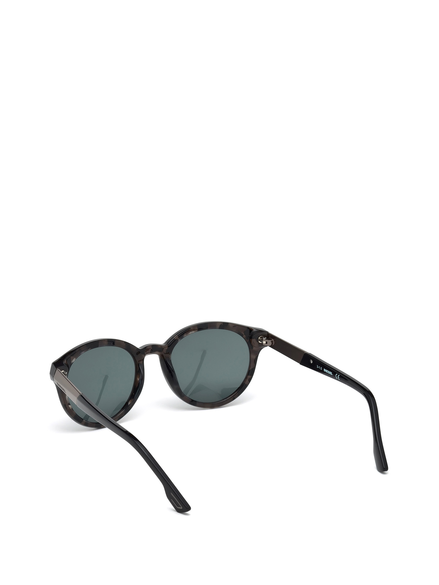 Diesel - DM0186, Unisex's Full rim shape eyewear with metal plaque in Brown/Black - 2