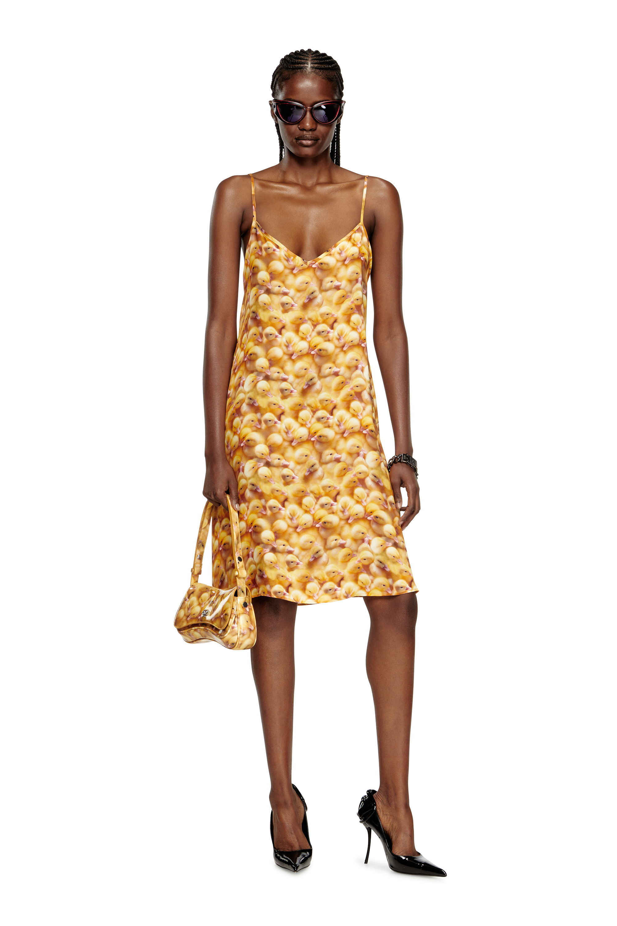 Diesel - PLAY CLUTCH, Play-Pochette brillante avec imprimé Femme in Jaune - 2