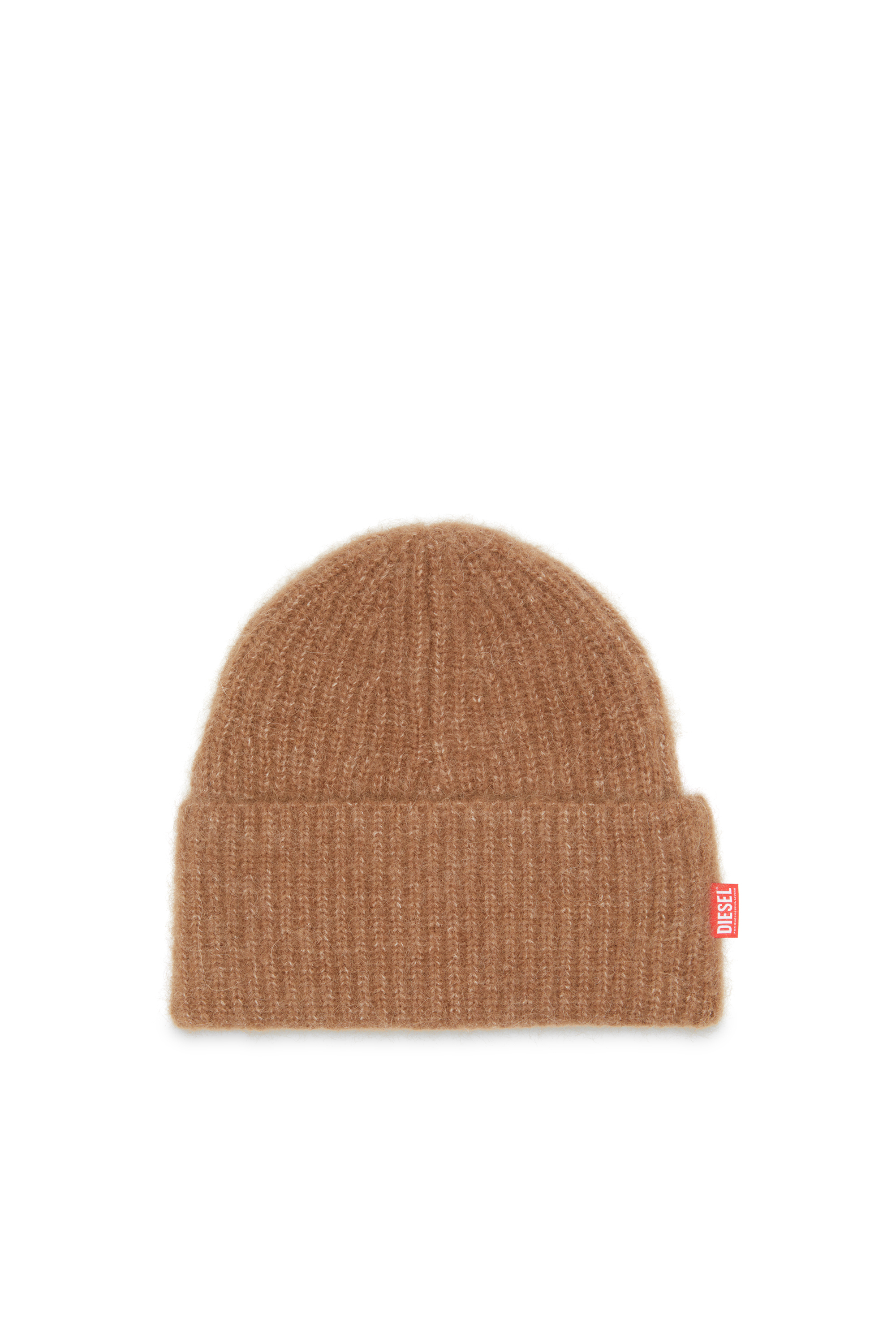 Diesel - K-LOLLO-HAT, Bonnet côtelé en alpaga Mixte in Marron - 1
