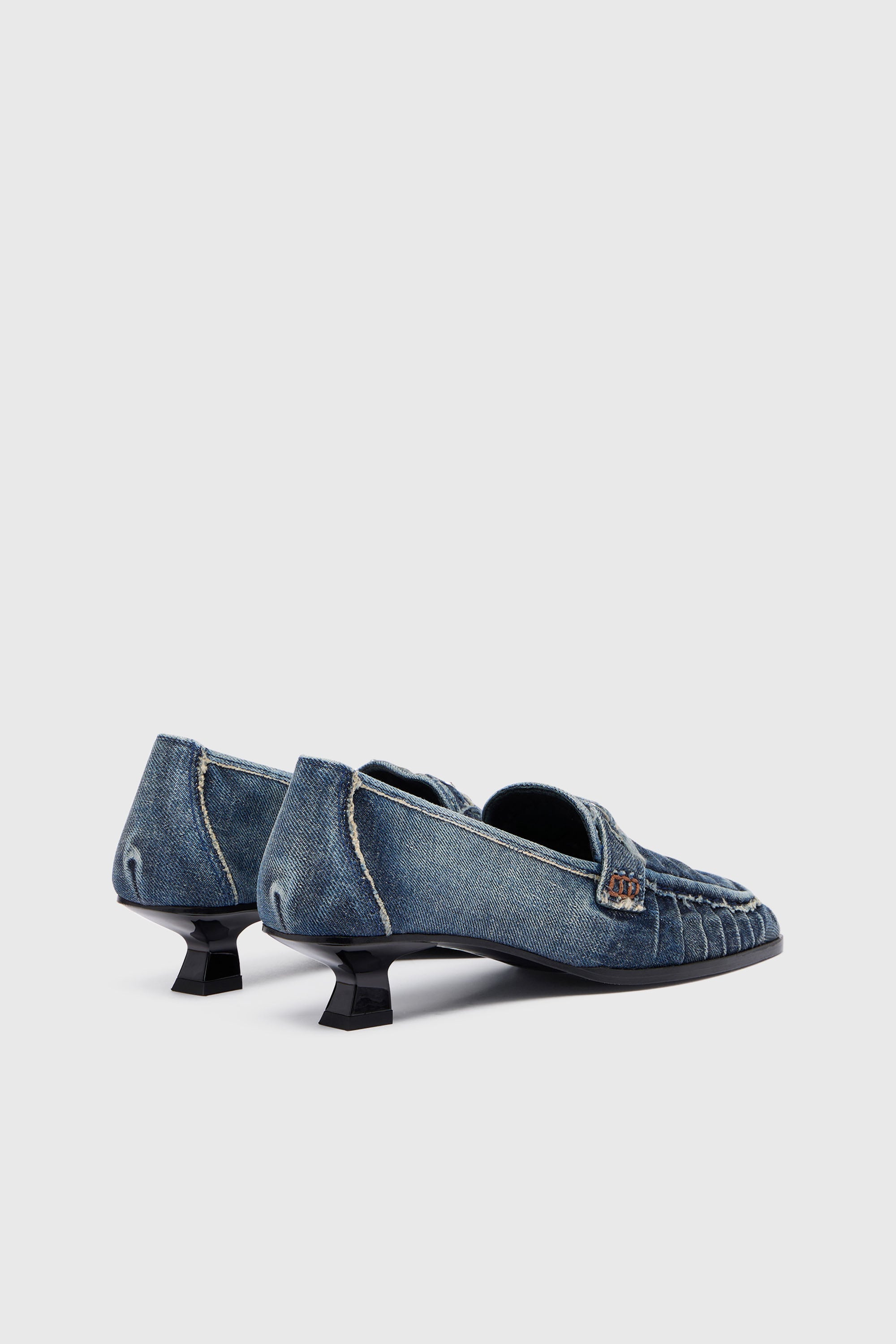 Diesel - D-AMBER MOC 30, D-Amber-Mocassins &agrave; pampilles en denim Femme in Bleu - 3