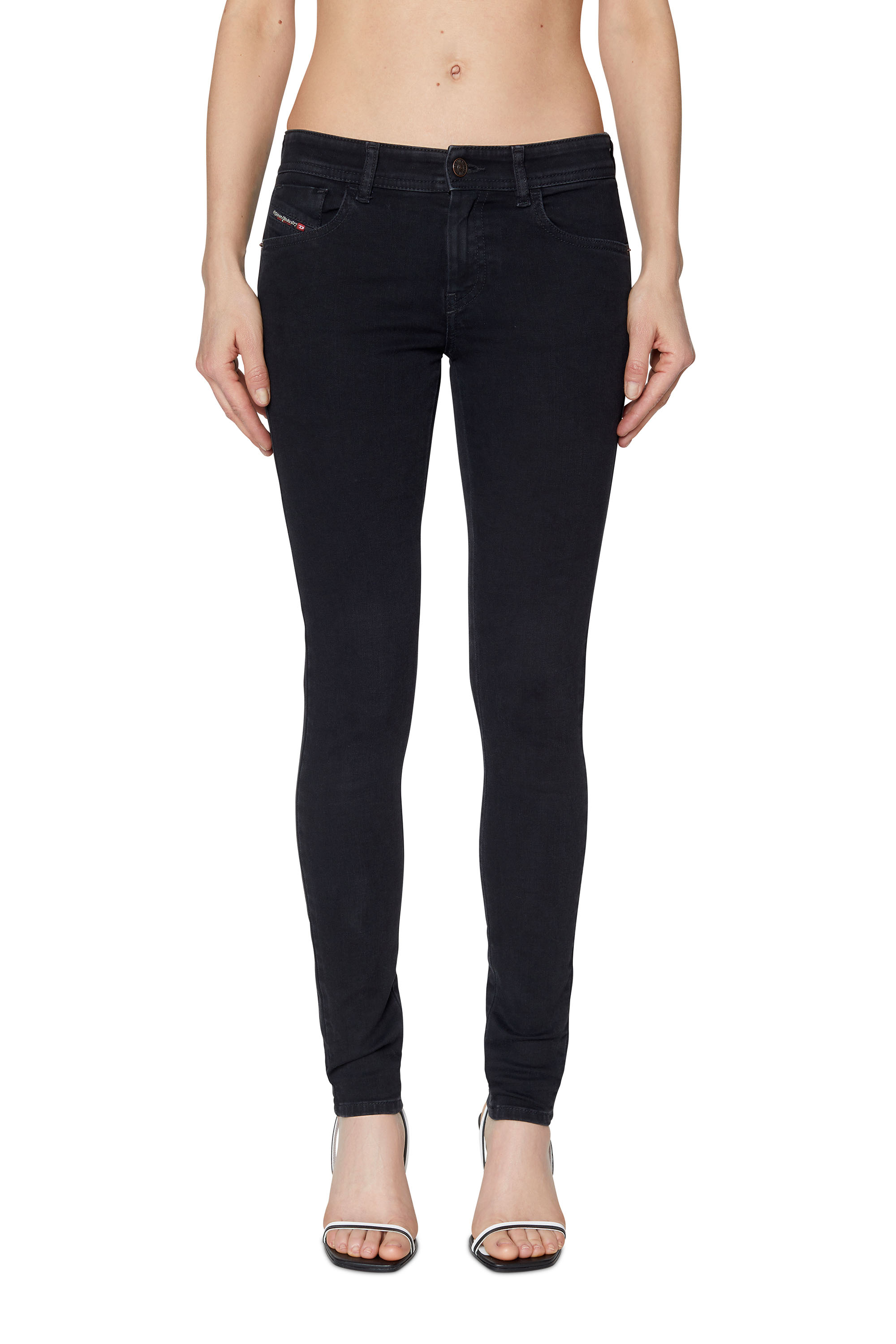 Diesel - Super skinny Jeans 2018 Slandy-Low Z69VW, Super skinny Jeans - 2018 Slandy-Low Mujer in Negro - 3